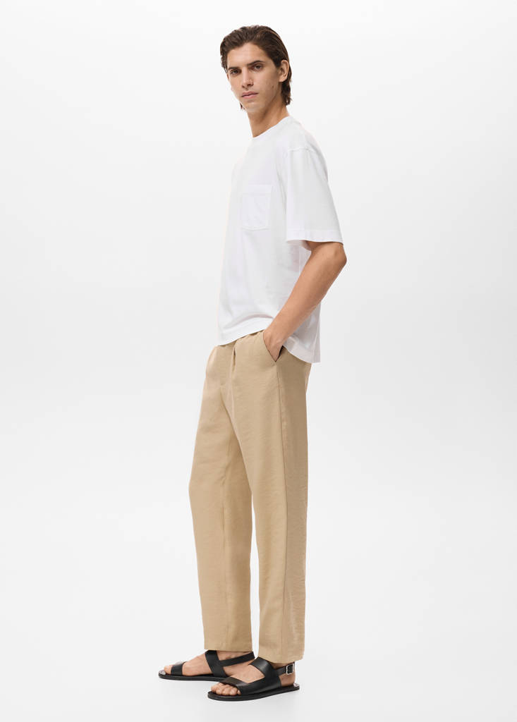 T-shirt 100% cotton boxy fit pocket — Off White