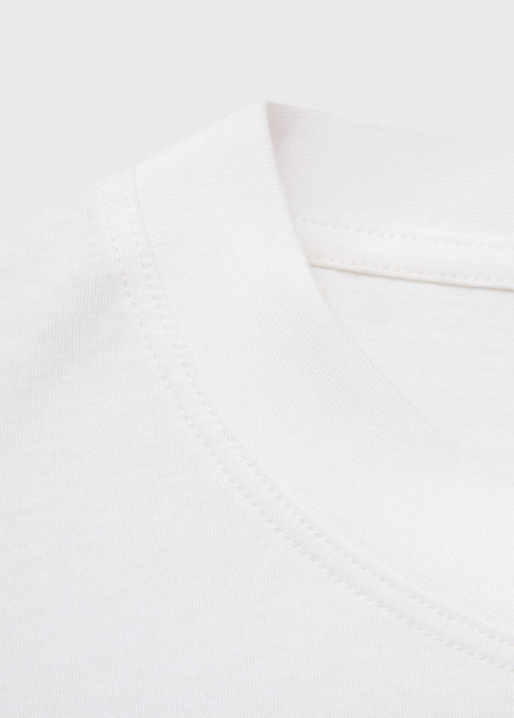 T-shirt 100% cotton boxy fit pocket — Off White