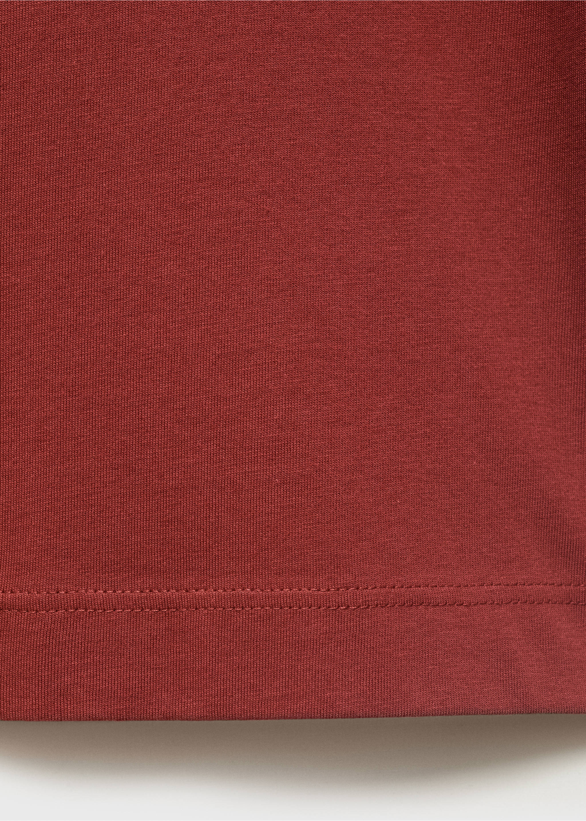 Camiseta 100% algodón boxy fit bolsillo - Detalle del artículo 0, Cereza. Ref: 17032900-00.