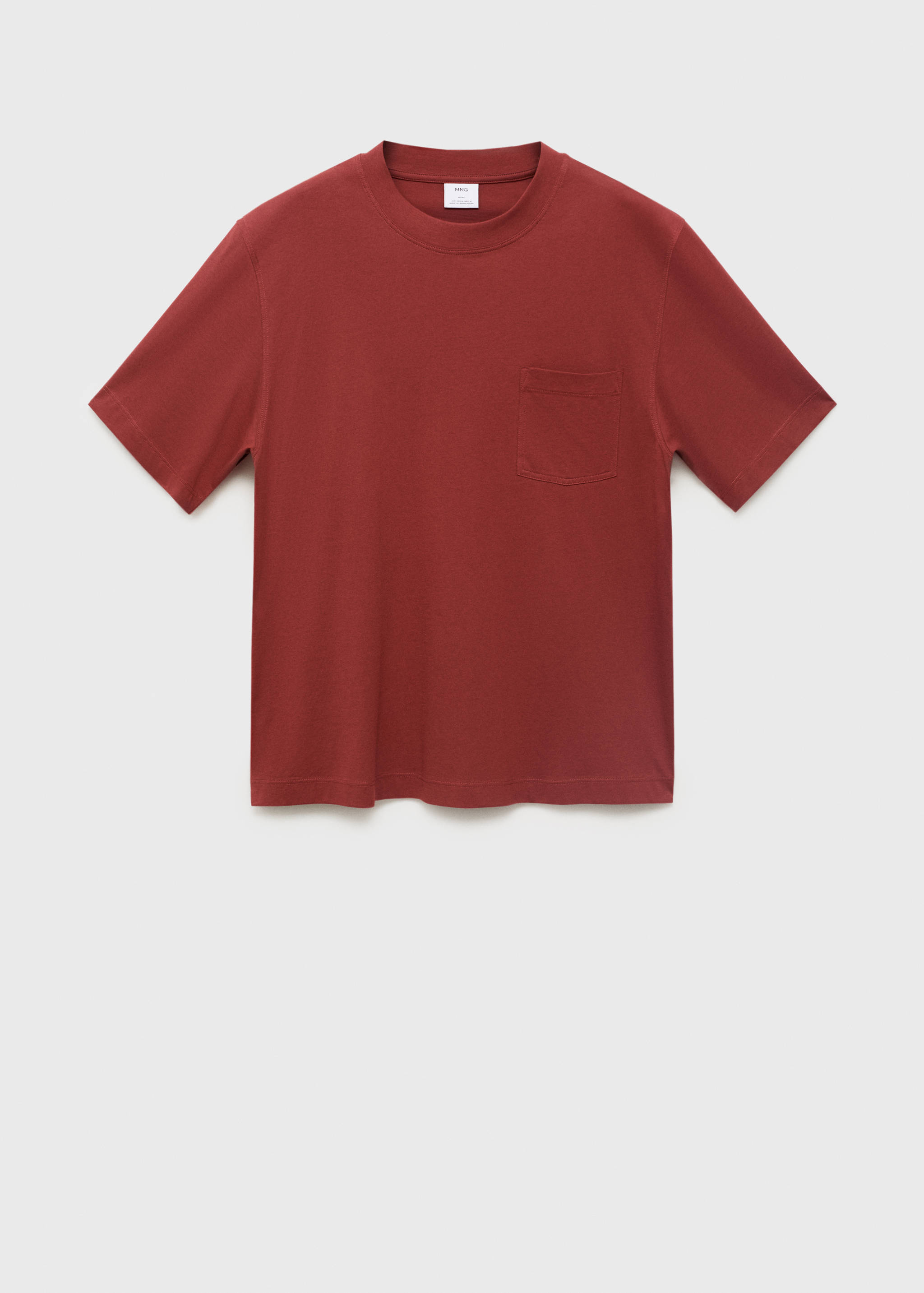 Camiseta 100% algodón boxy fit bolsillo - Artículo sin modelo