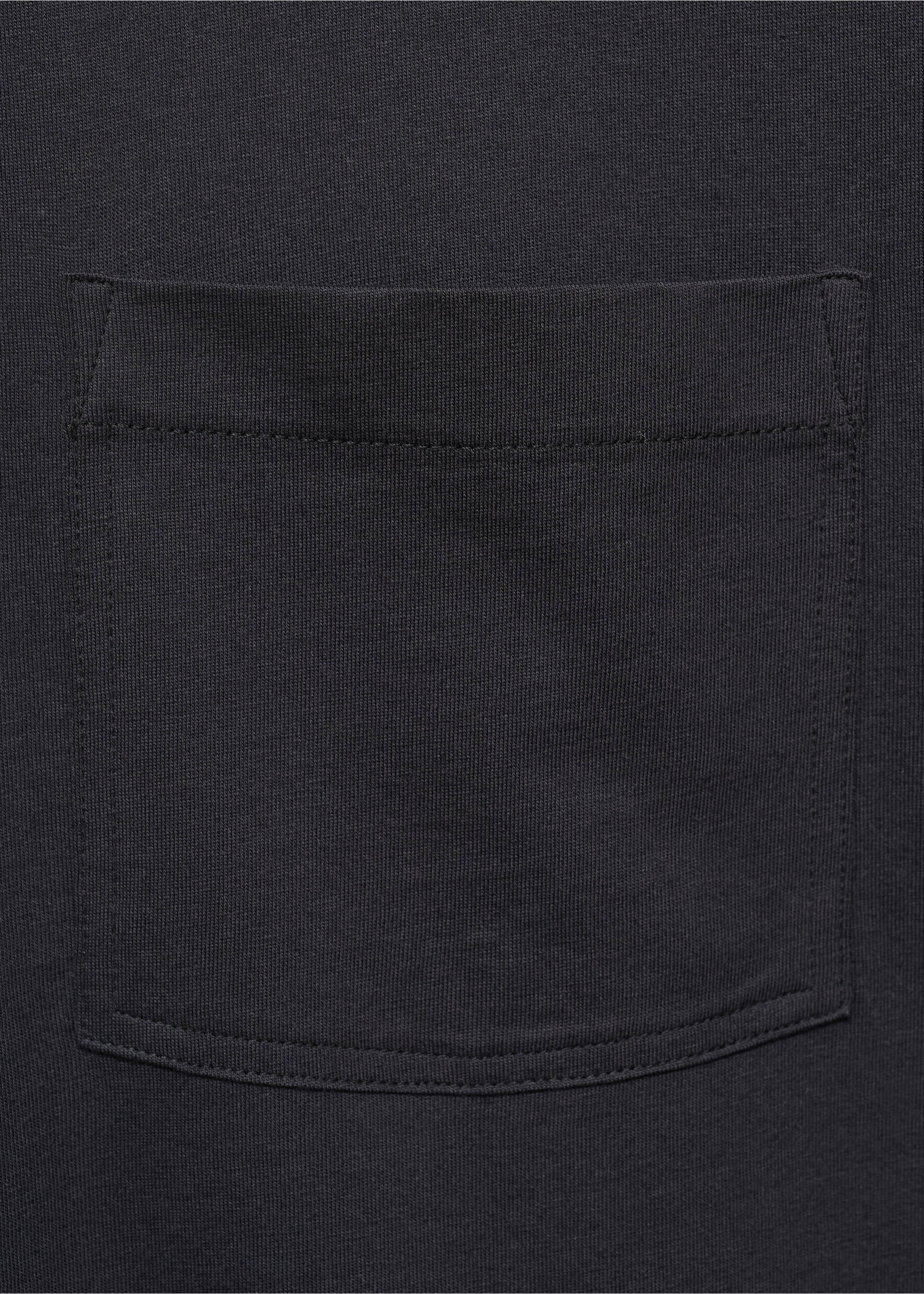 T-shirt 100% cotton boxy fit pocket - Details of the article 0, Black. Ref: 17032900-00.