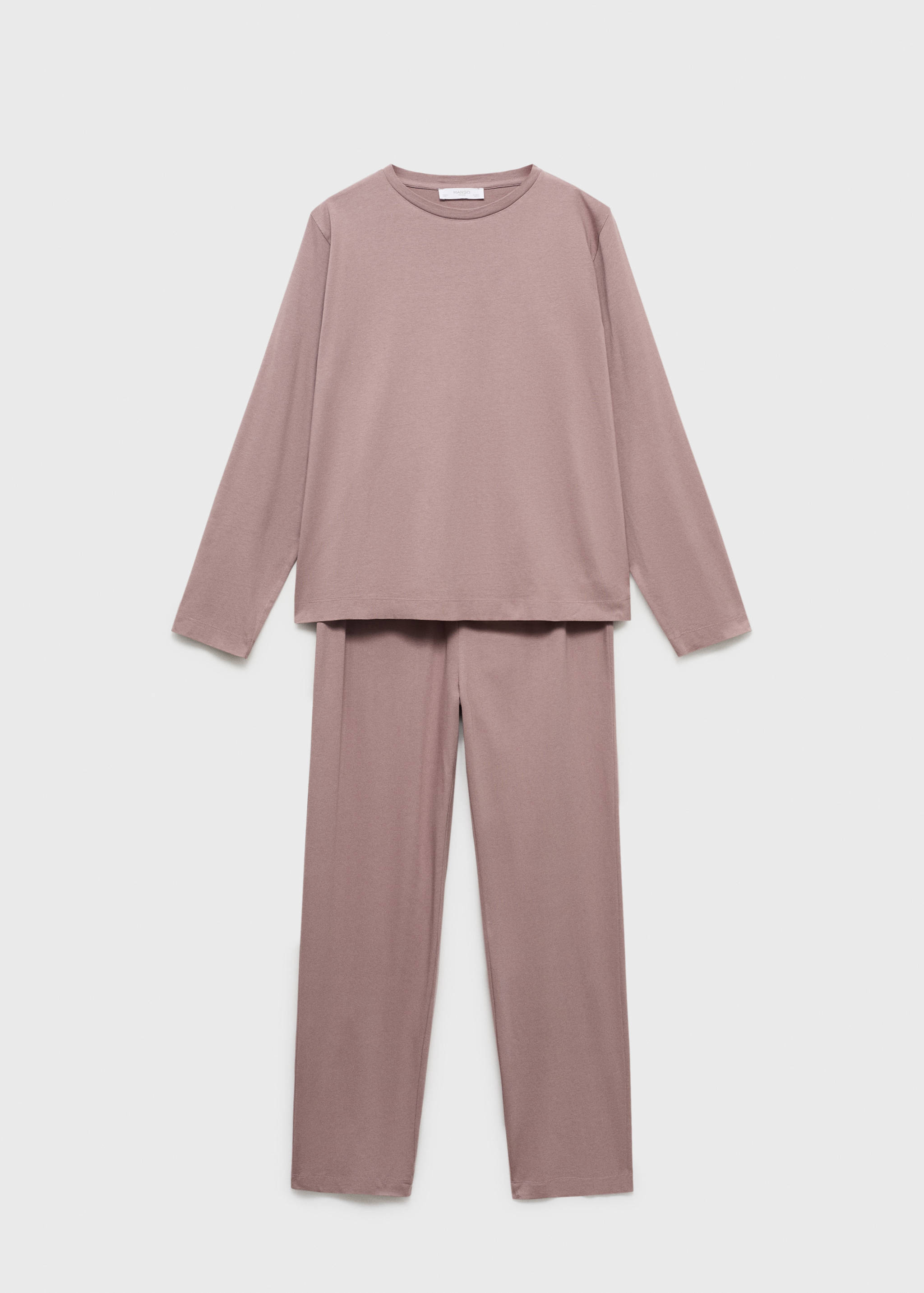 Two-piece plain cotton pyjamas - Article without model