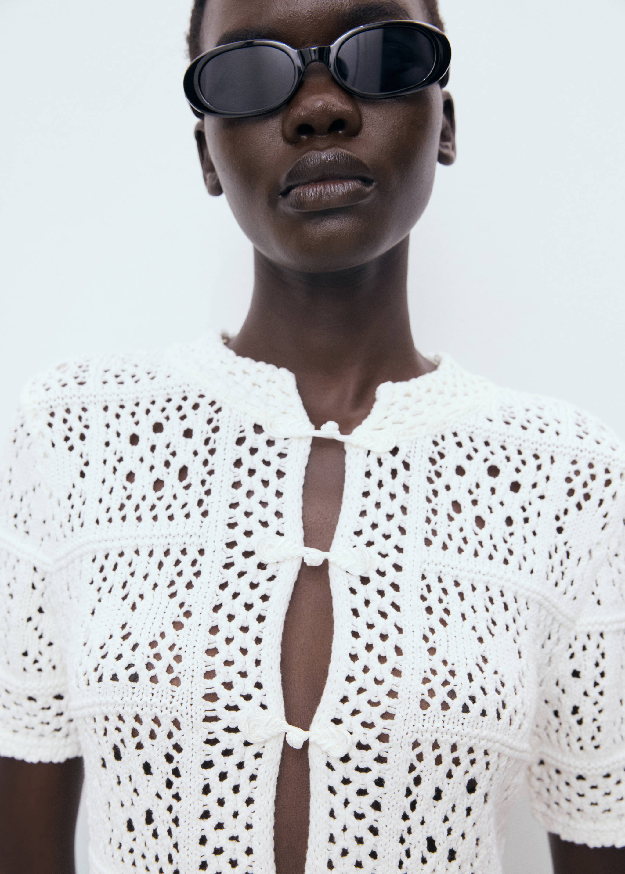 Cárdigan crochet manga corta - Detalle del artículo 1