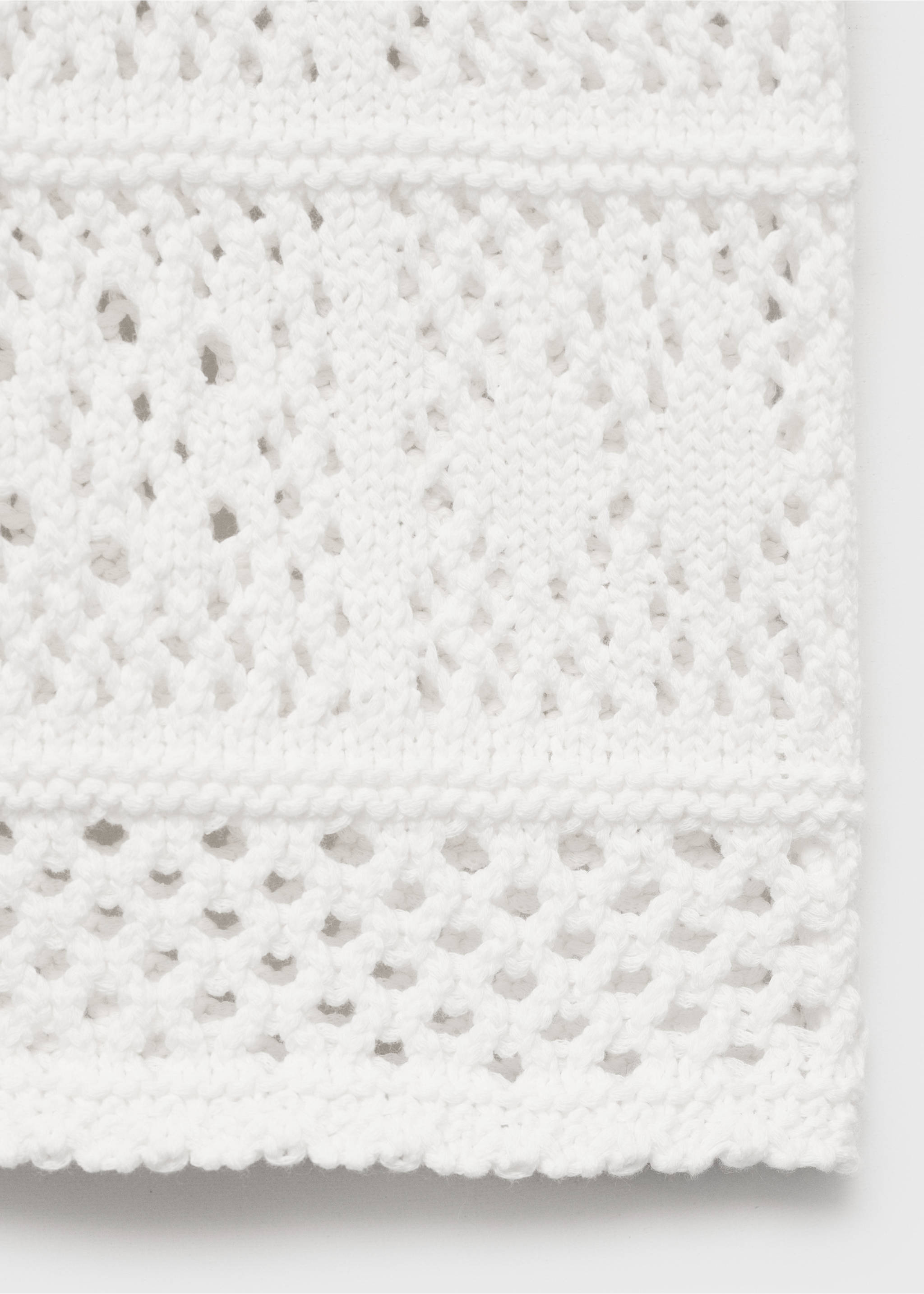 Cárdigan crochet manga corta - Detalle del artículo 0, Blanco. Ref: 17032904-00.