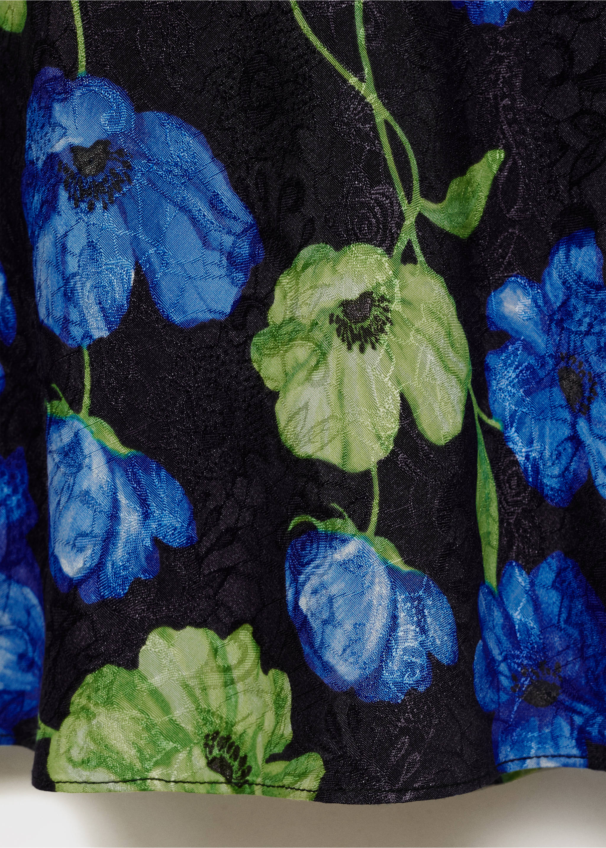 Jupe longue en imprimé floral - Détail de l'article 8, Noir. Ref: 17032910-00.