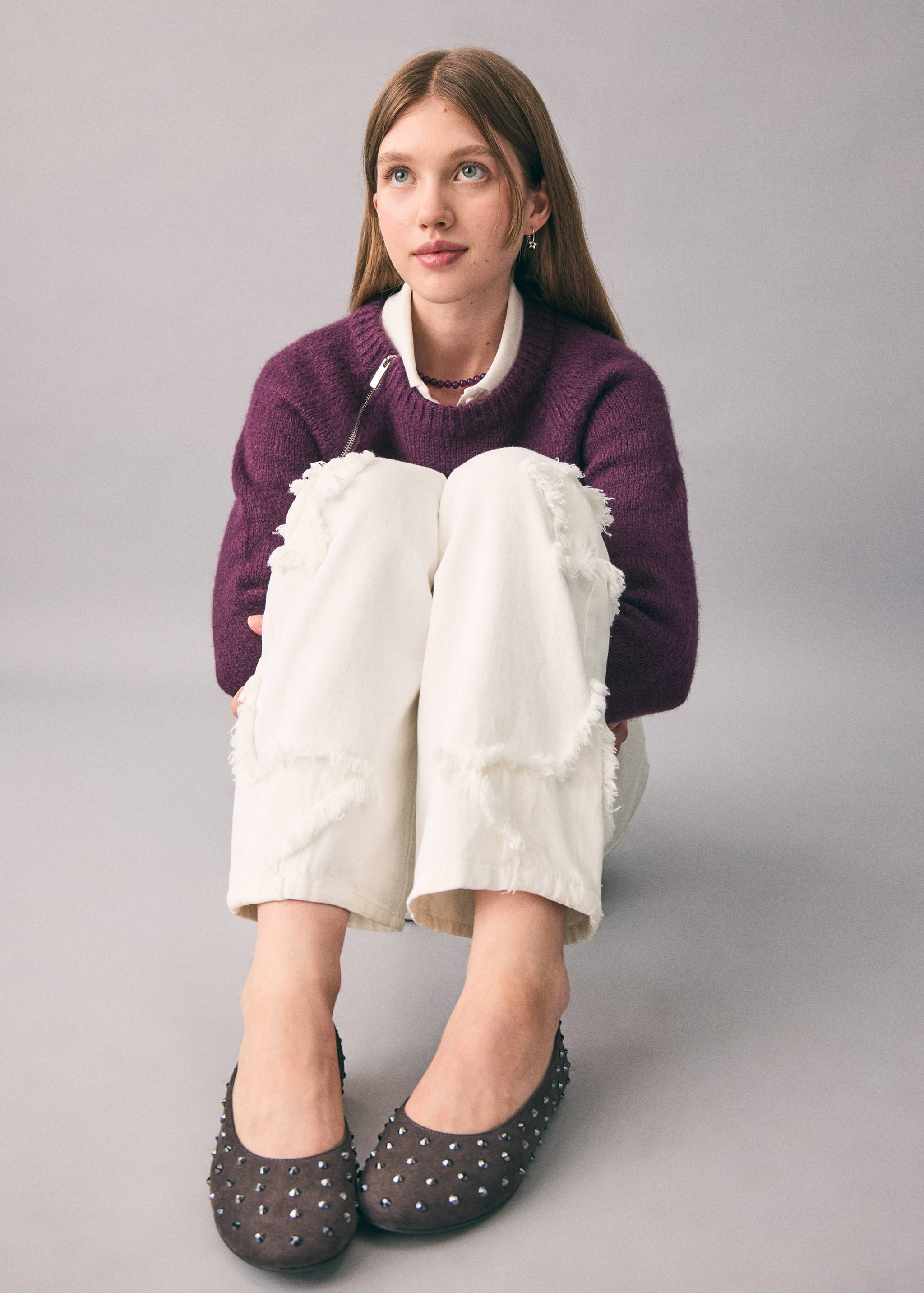 Jeans straight bordado estrellas - Detalle del artículo 1