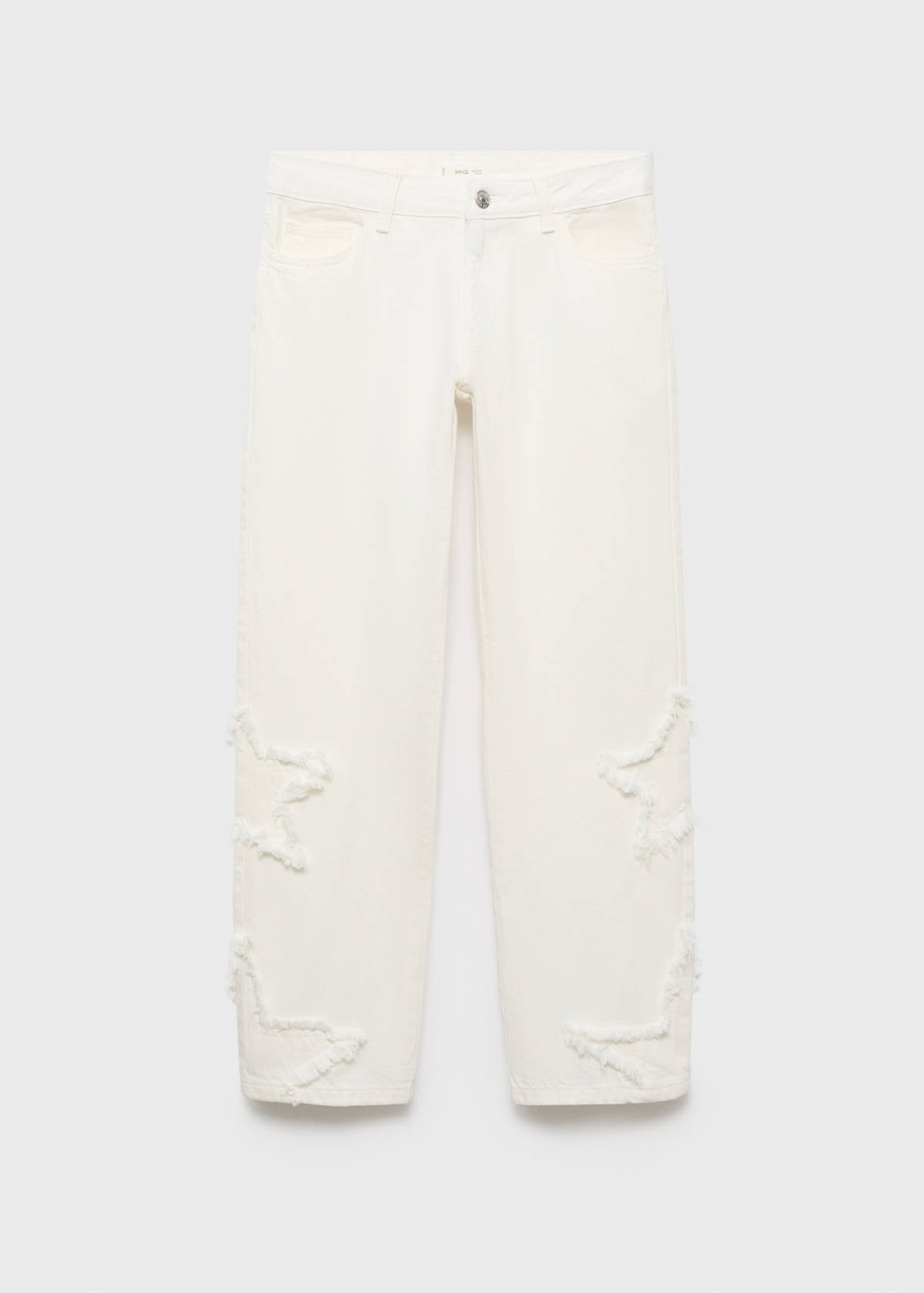 Straight-leg jeans with star embroidery — Off White