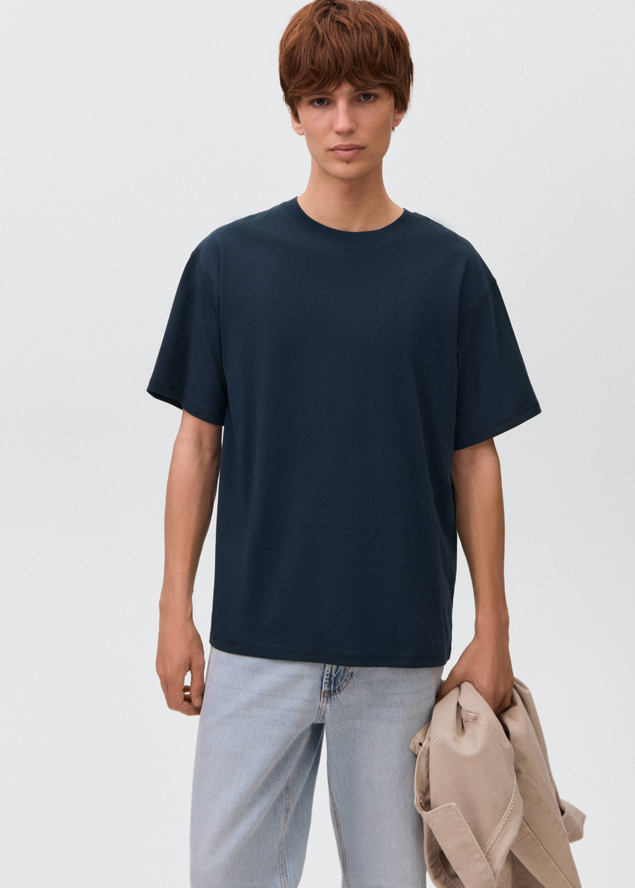 Embroidered cotton T-shirt - Medium plane