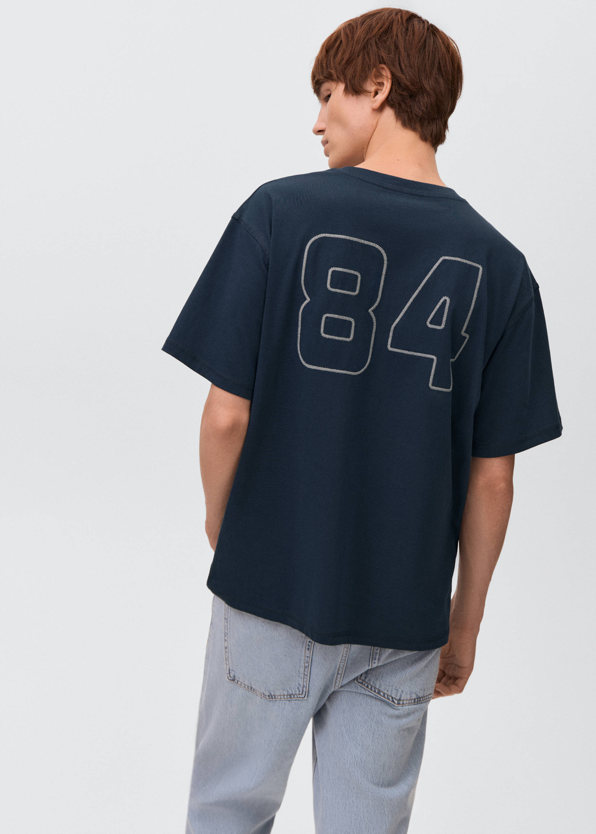 Embroidered cotton T-shirt - Reverse of the article