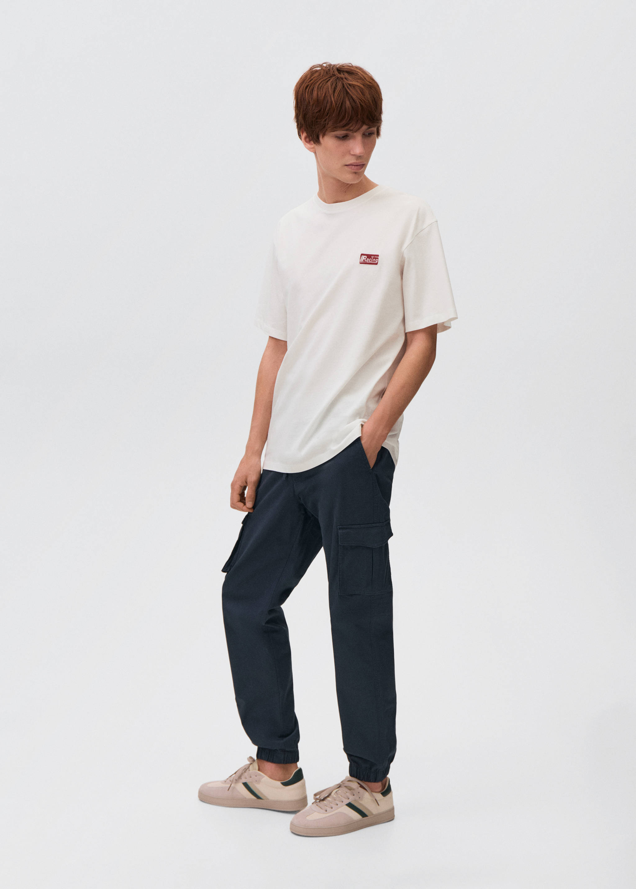 Хлопковая футболка с принтом - Общий план