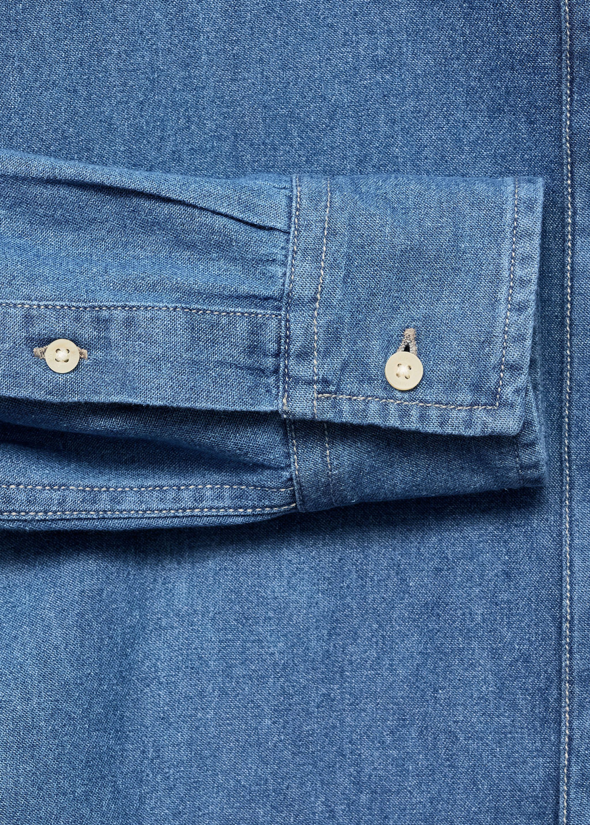 Cotton denim shirt - Details of the article 0