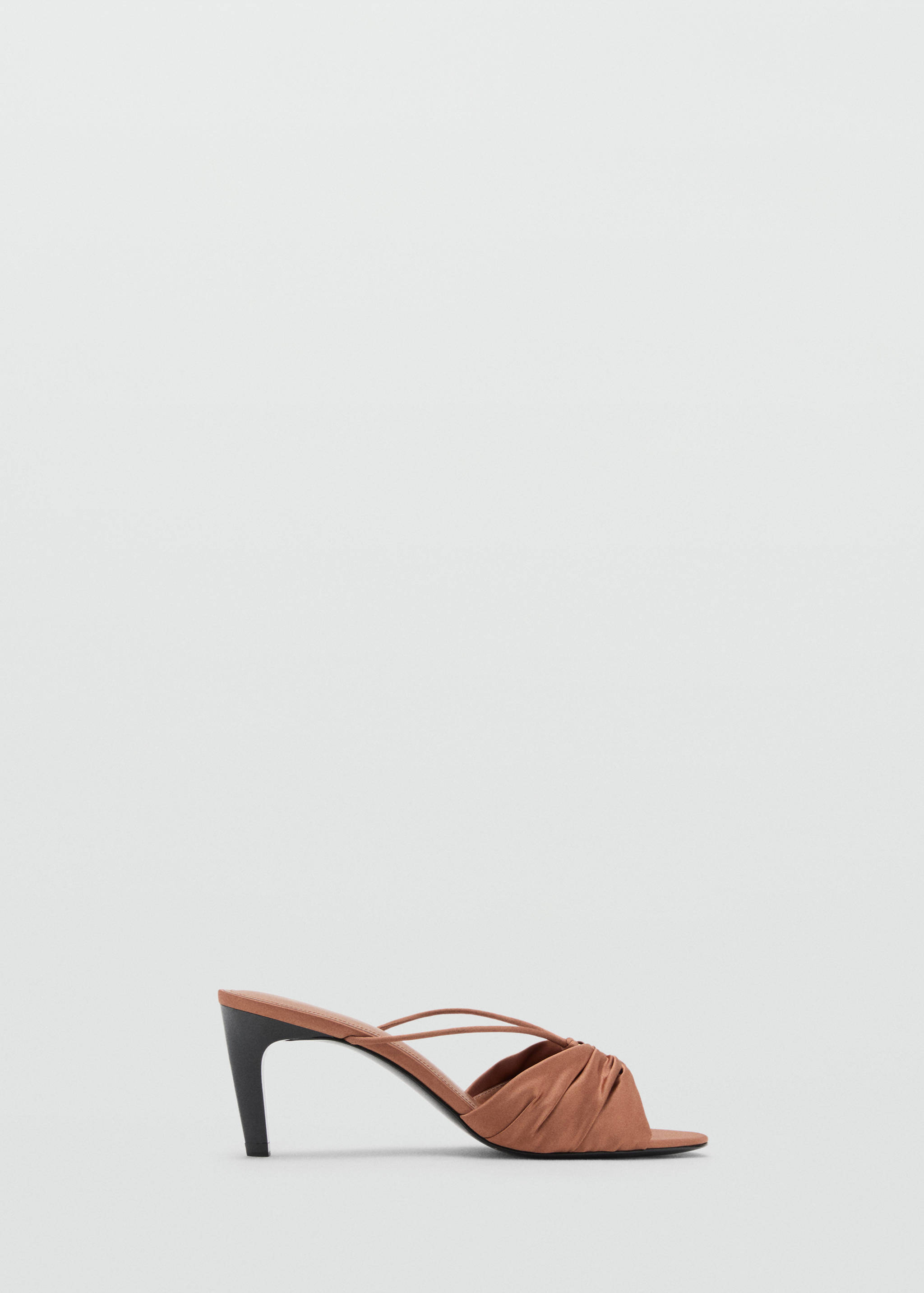 Satin high-heeled sandals with metallic embellishment - Article without model