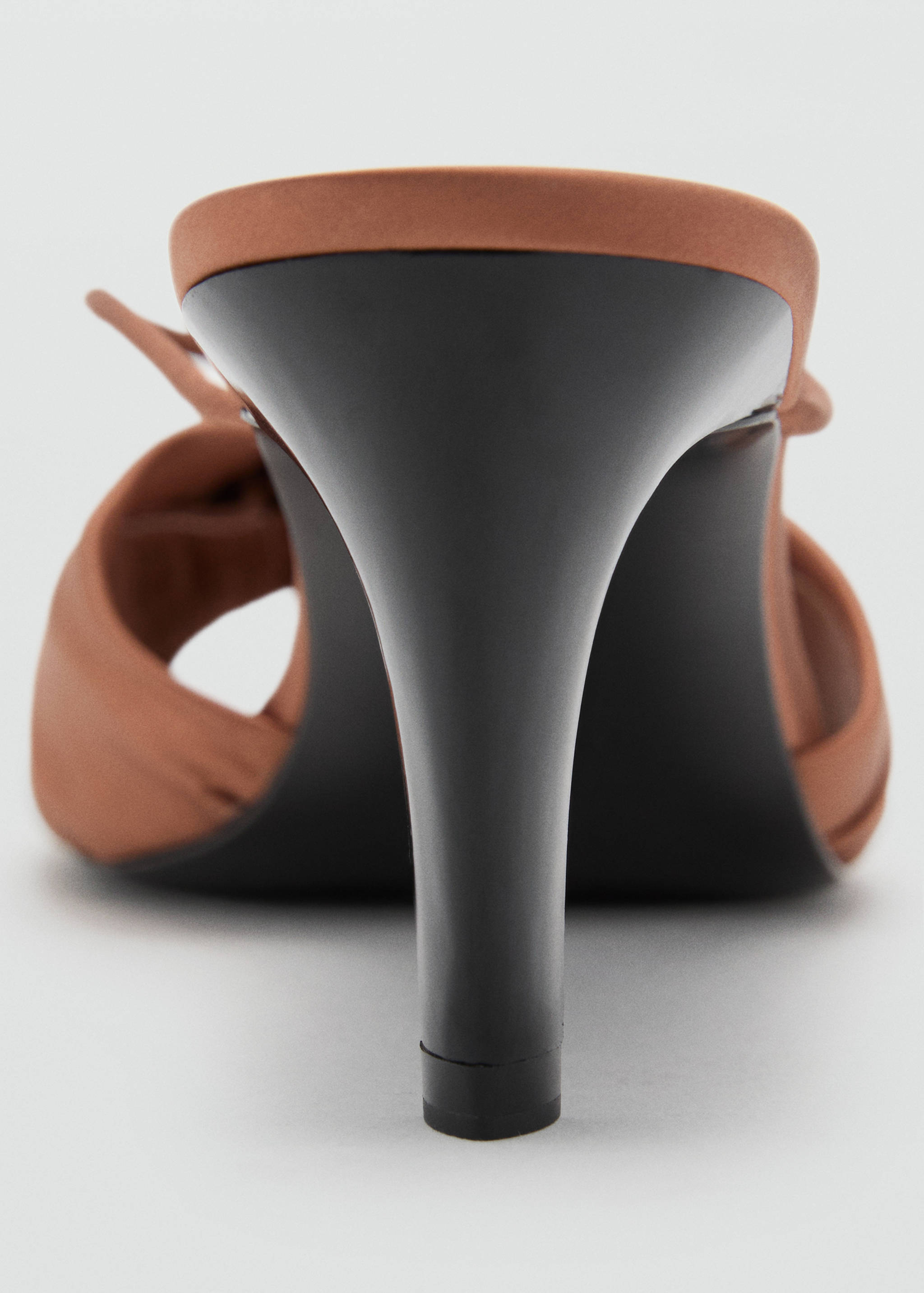 Satin high-heeled sandals with metallic embellishment - Details of the article 1