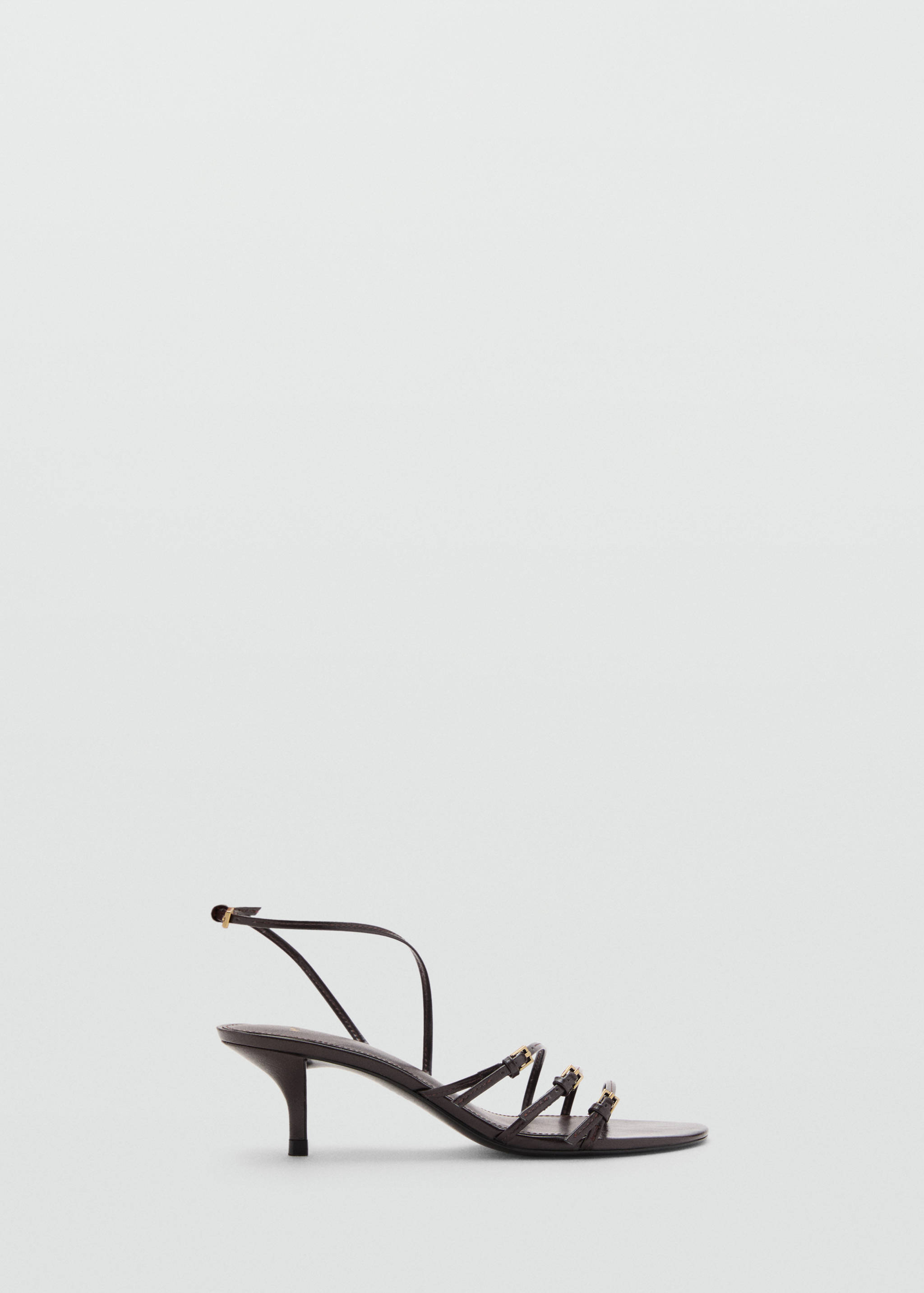 Kitten-heel sandals with buckle - Article without model