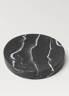 Marble-effect soap dish — Black 2