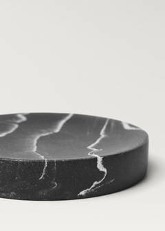 Marble-effect soap dish — Black 3