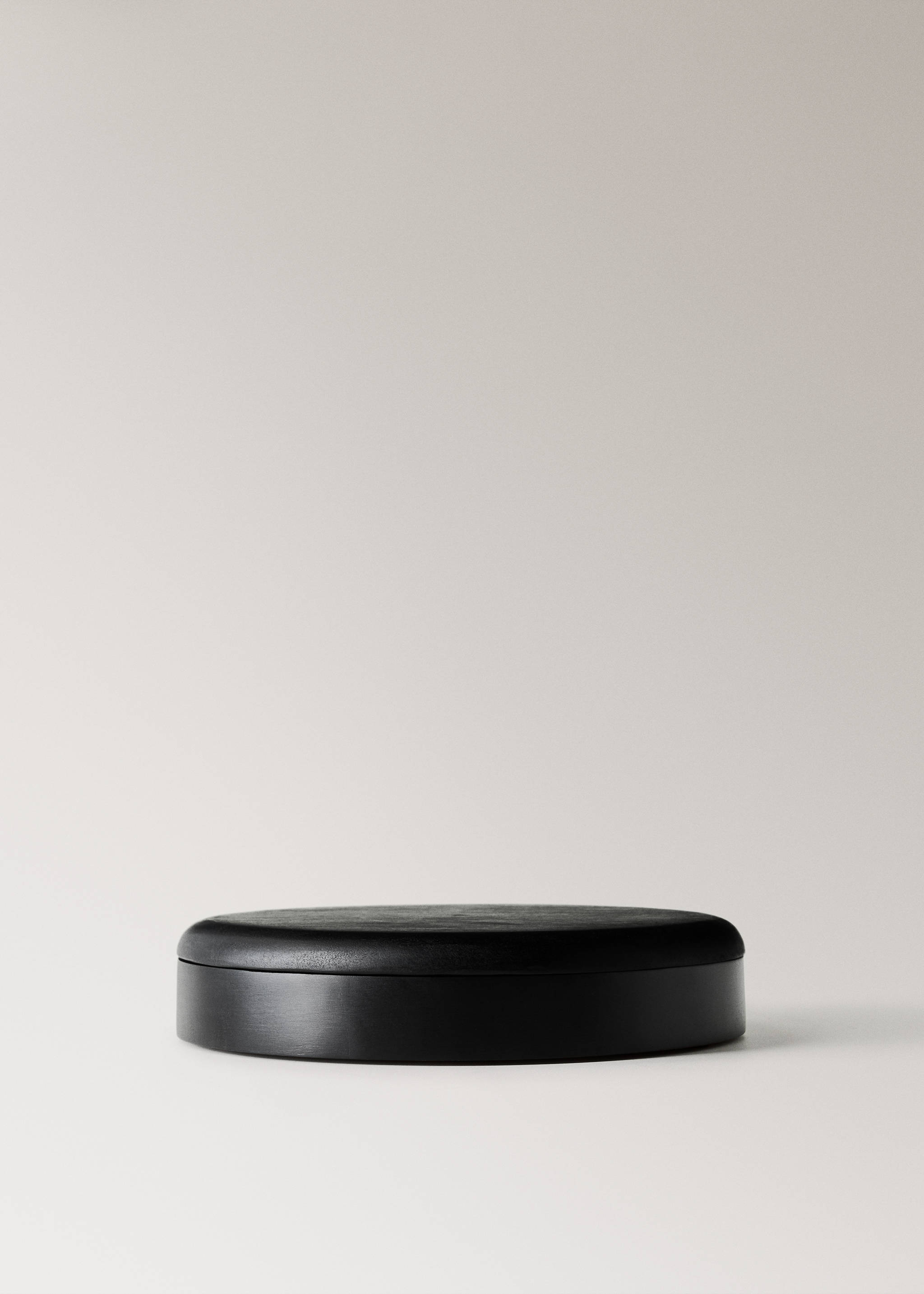 Large round acacia wood box - Article without model