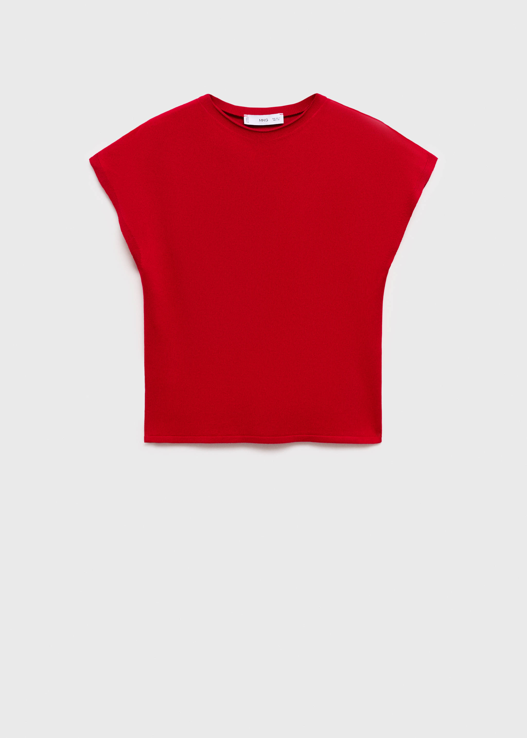 Short-sleeved fine-knit sweater - Article without model