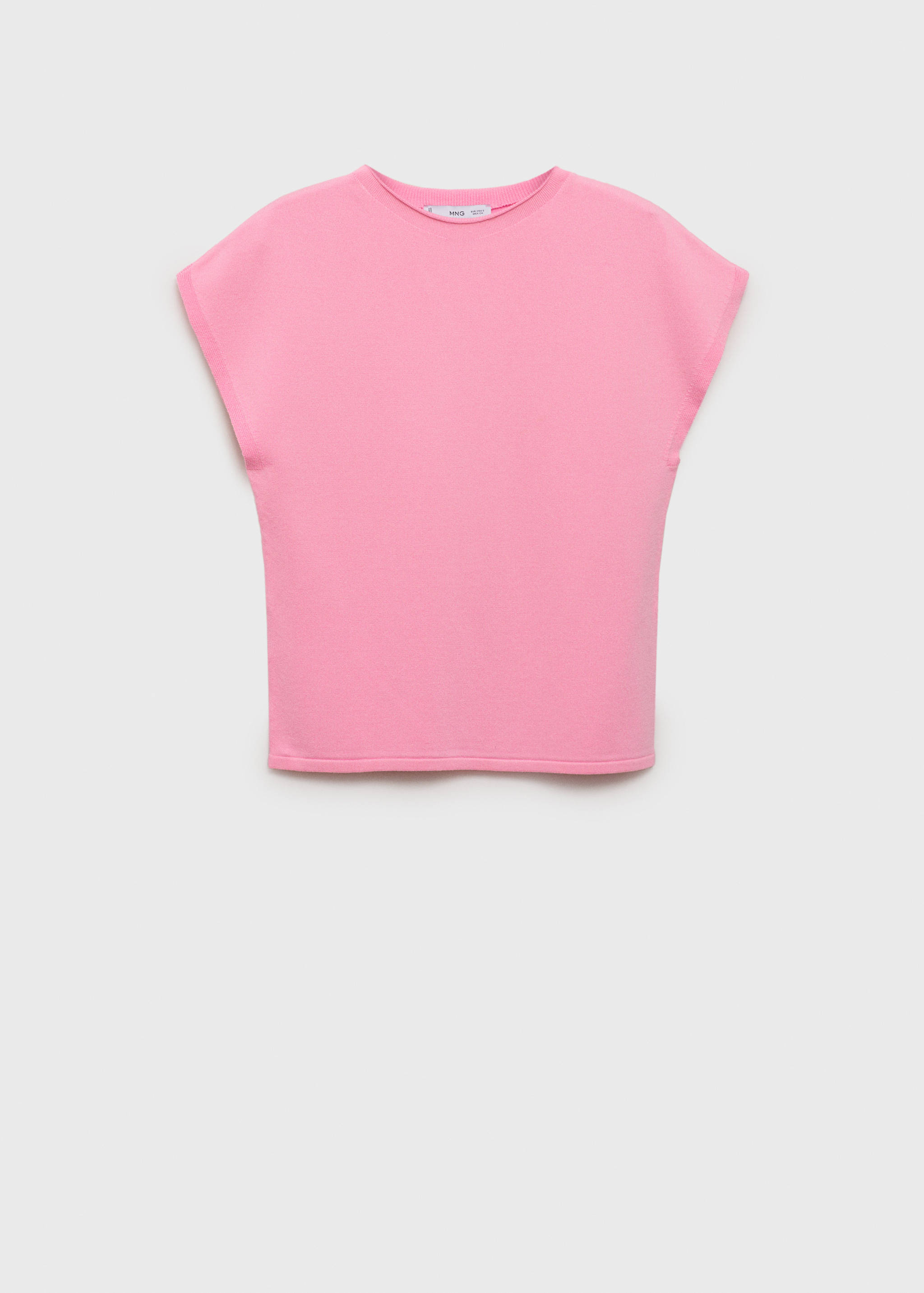 Short-sleeved fine-knit sweater - Article without model