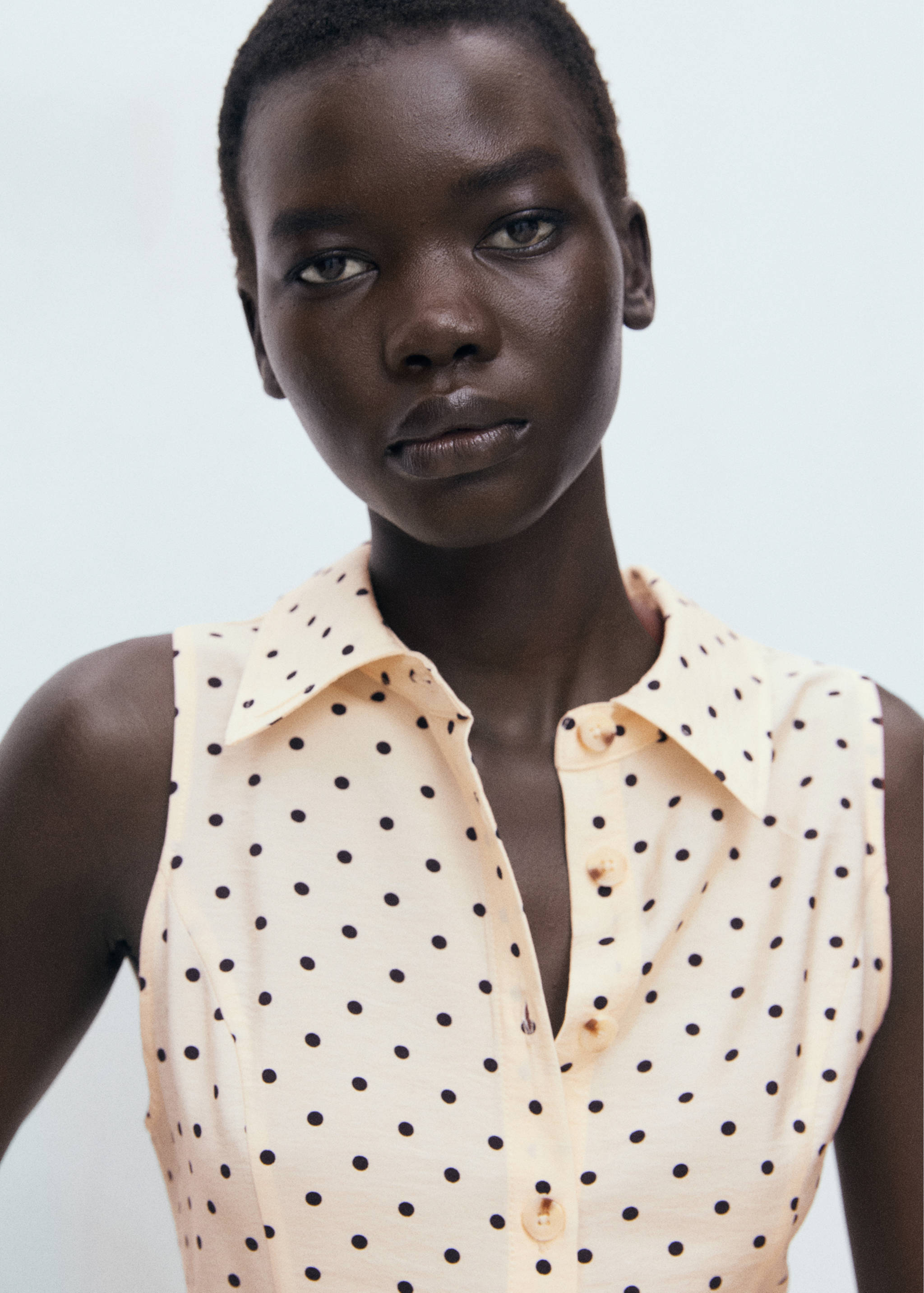 폴카 도트 셔츠 드레스 - 상품 내역: 1