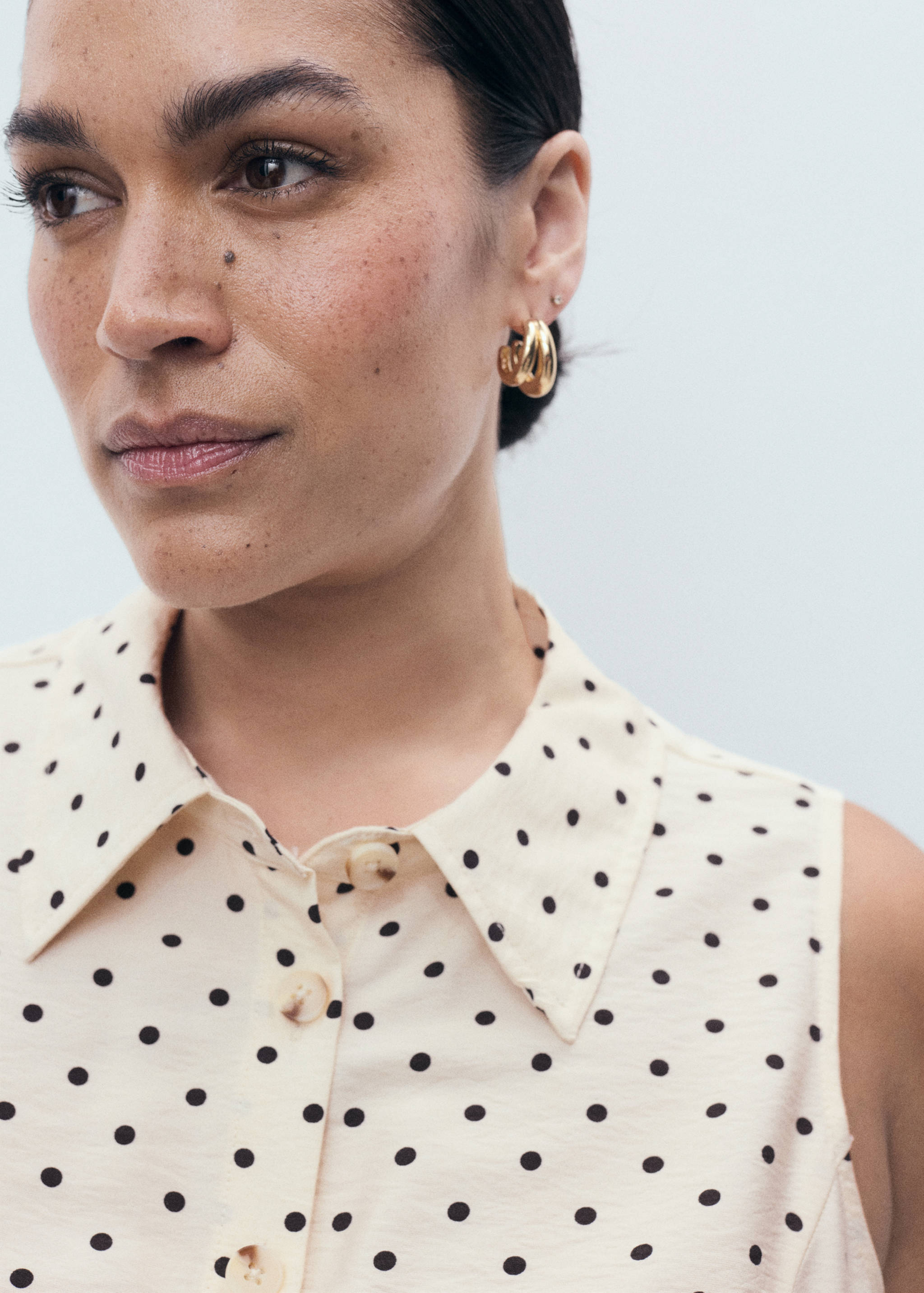 폴카 도트 셔츠 드레스 - 상품 내역: 4