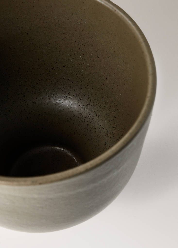 Large terracotta planter — Olive Green