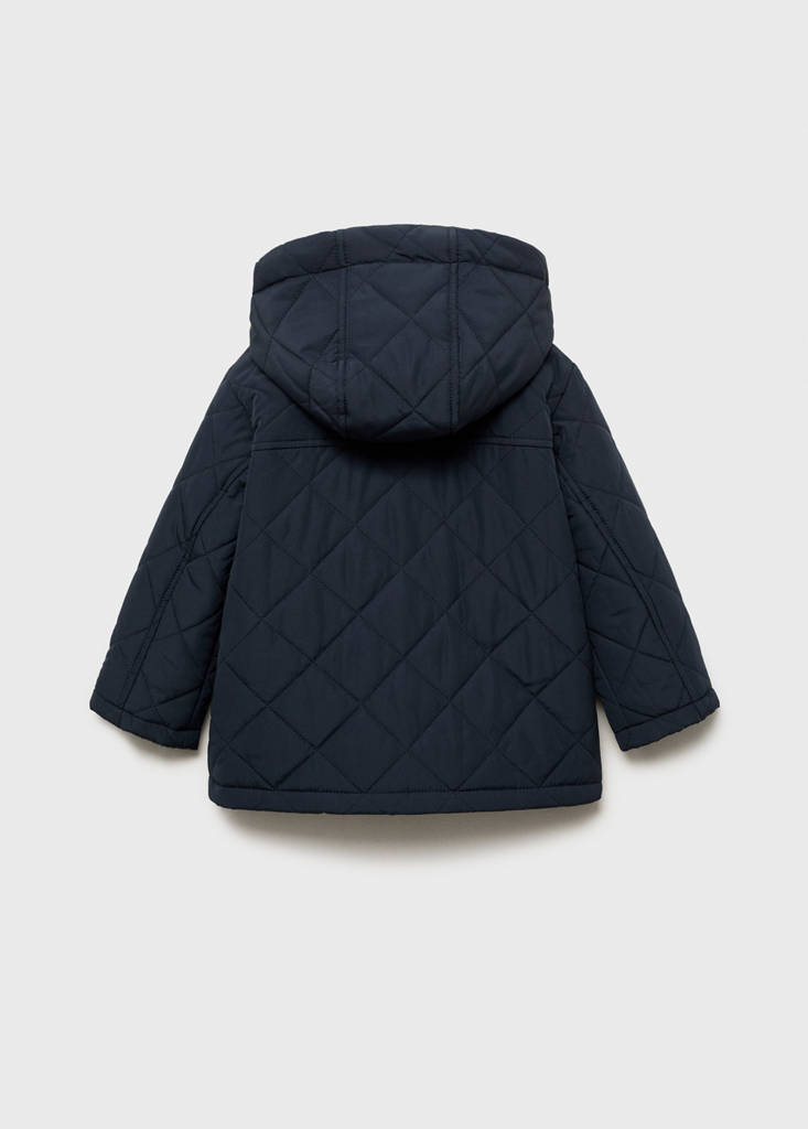 Quilted anorak with shirt collar — Navy
