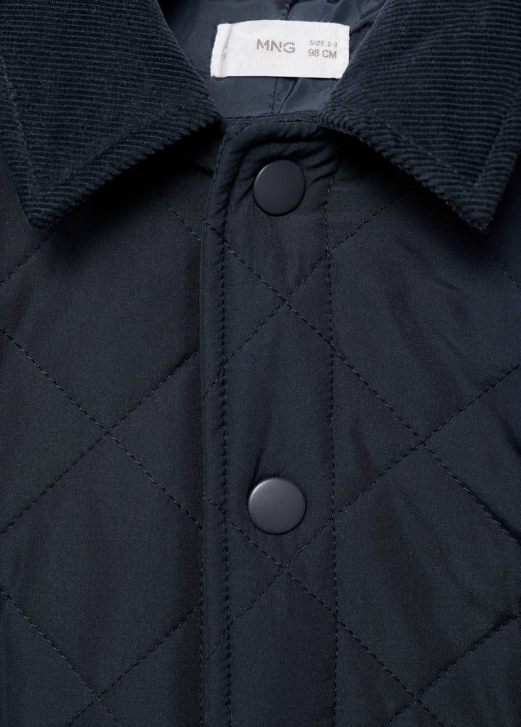 Quilted anorak with shirt collar — Navy