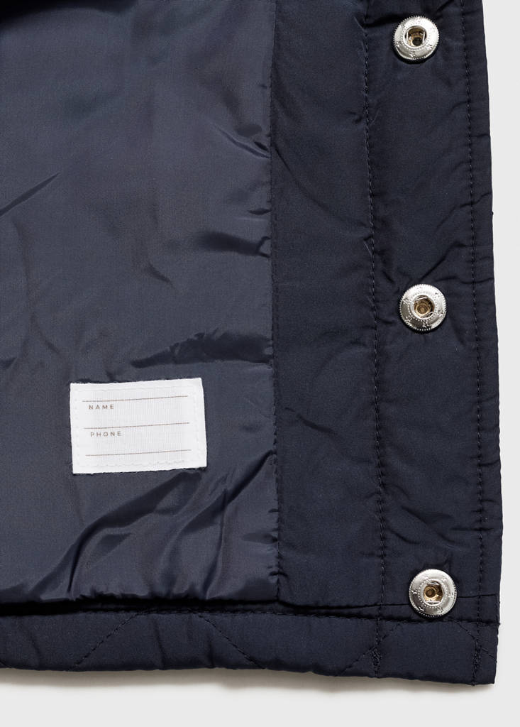 Quilted anorak with shirt collar — Navy