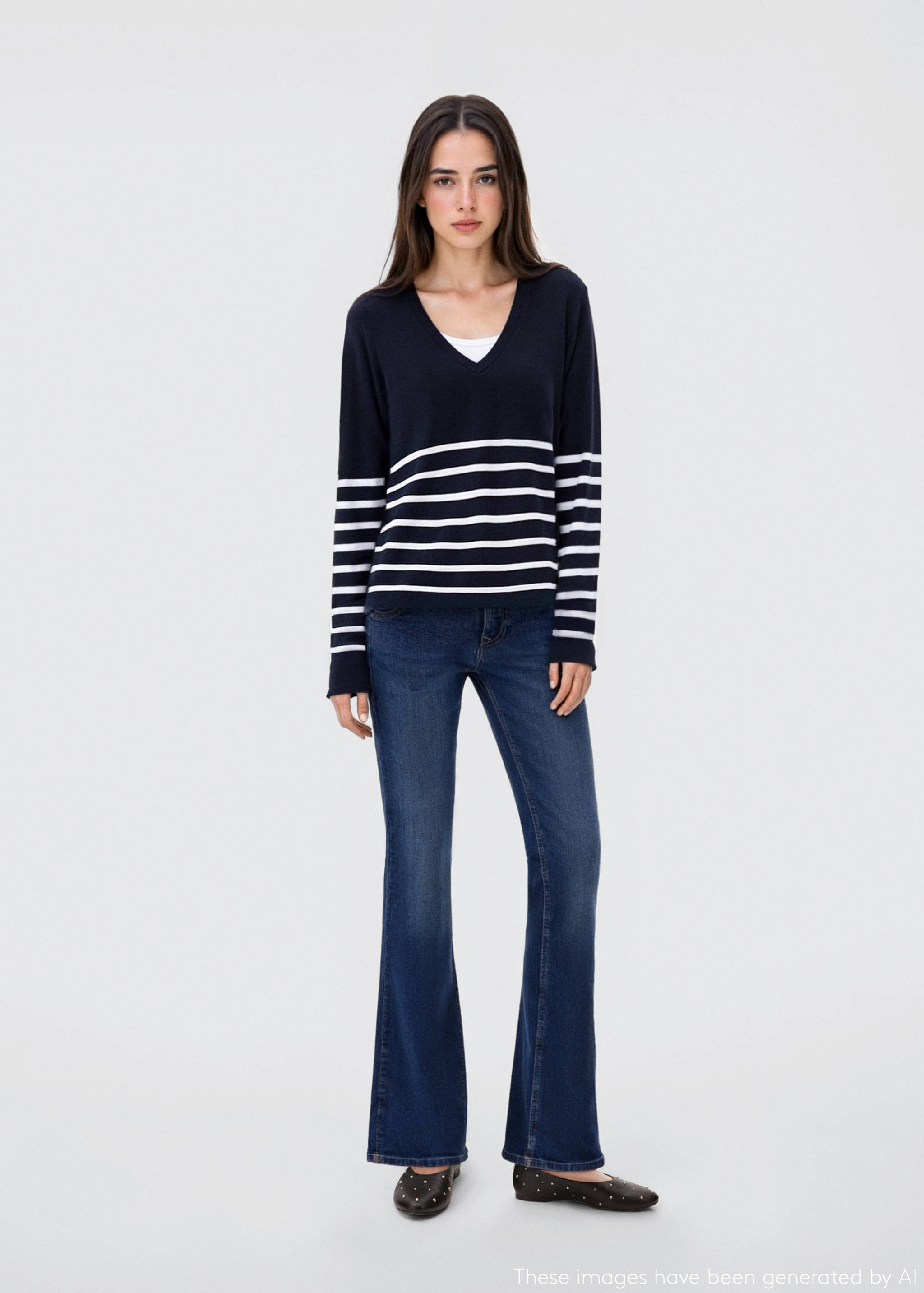 Jersey punto rayas - Plano general