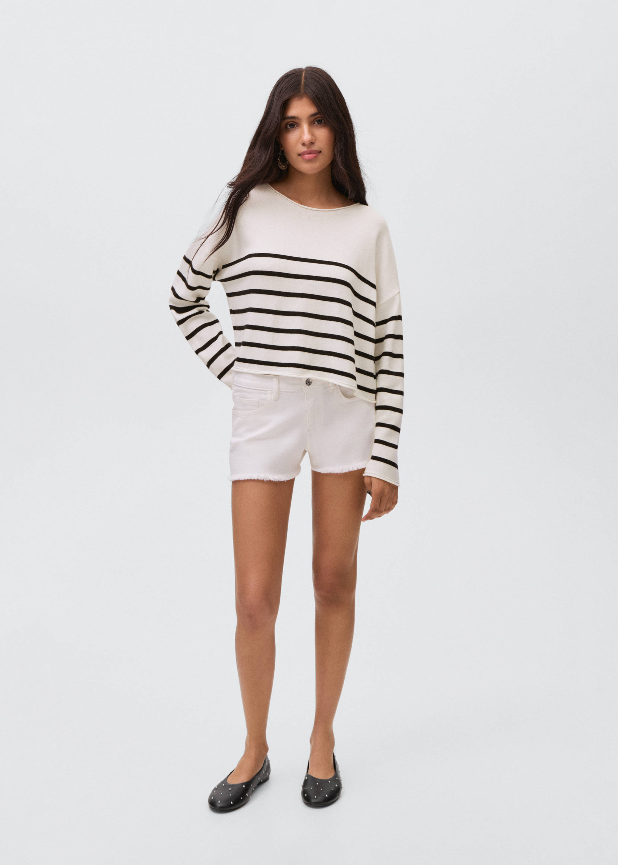 Knit striped sweater - General plane