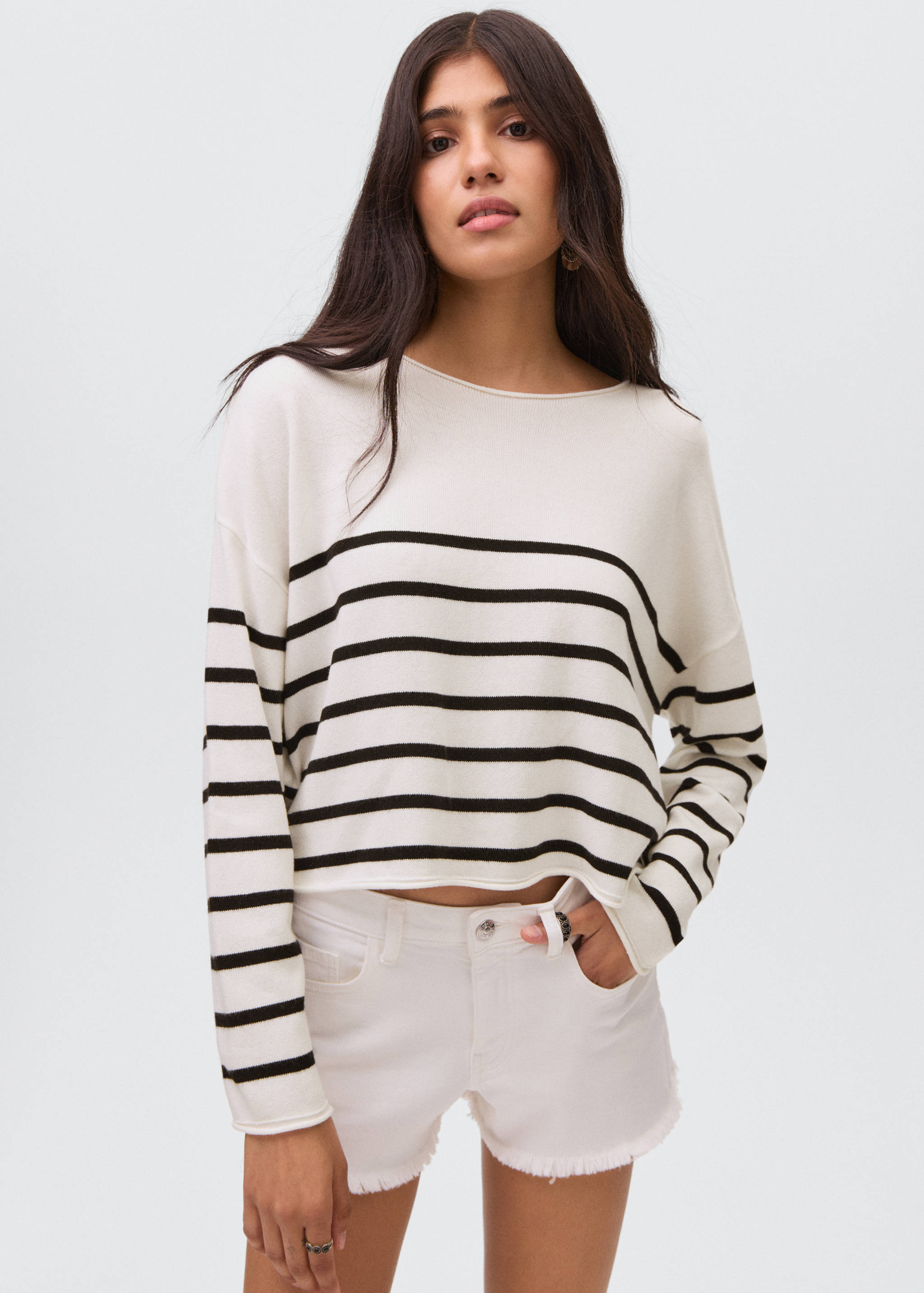 Knit striped sweater - Medium plane