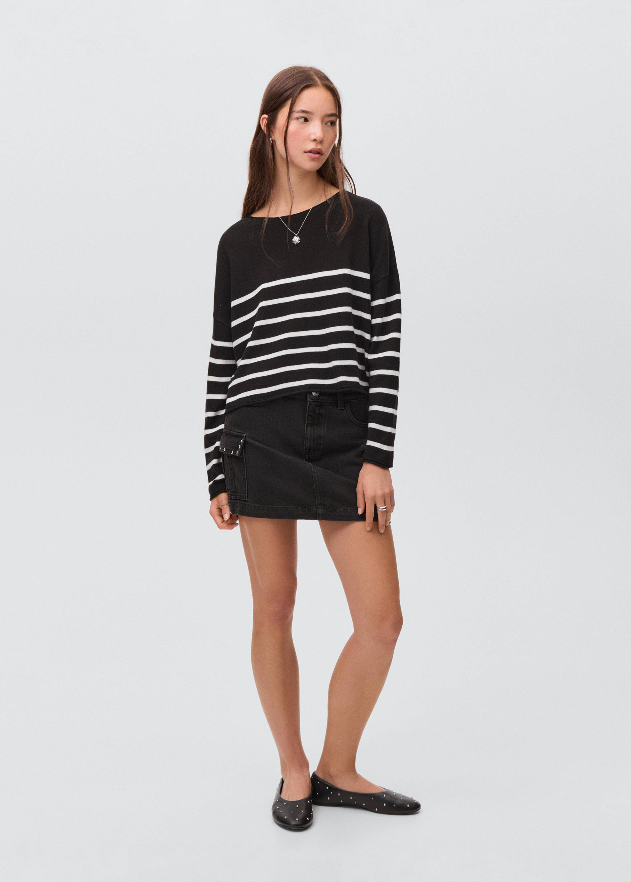 Knit striped sweater - General plane