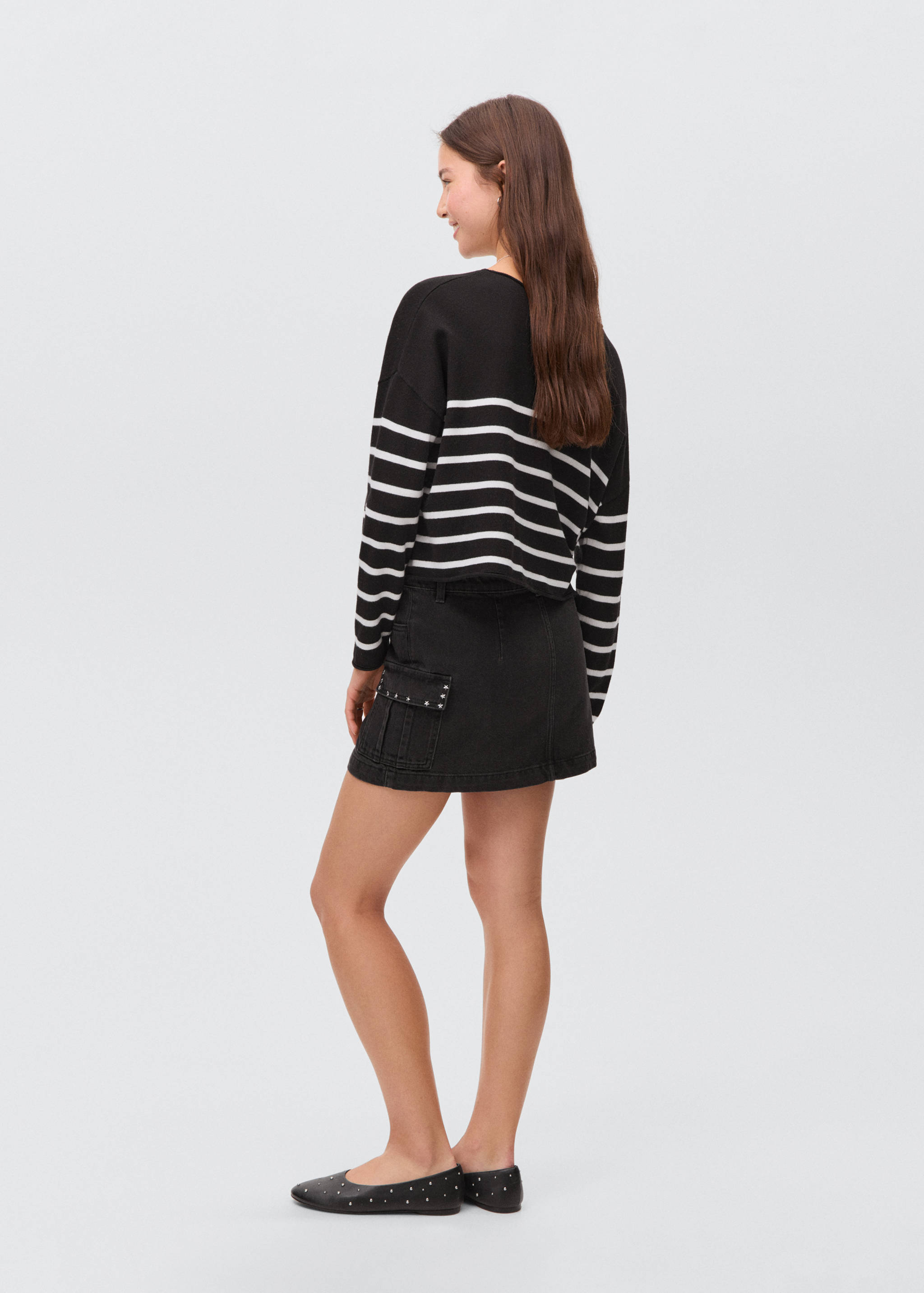 Knit striped sweater - Reverse of the article