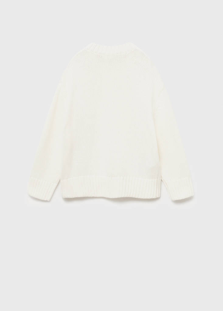 Long-sleeve knitted sweater — Off White