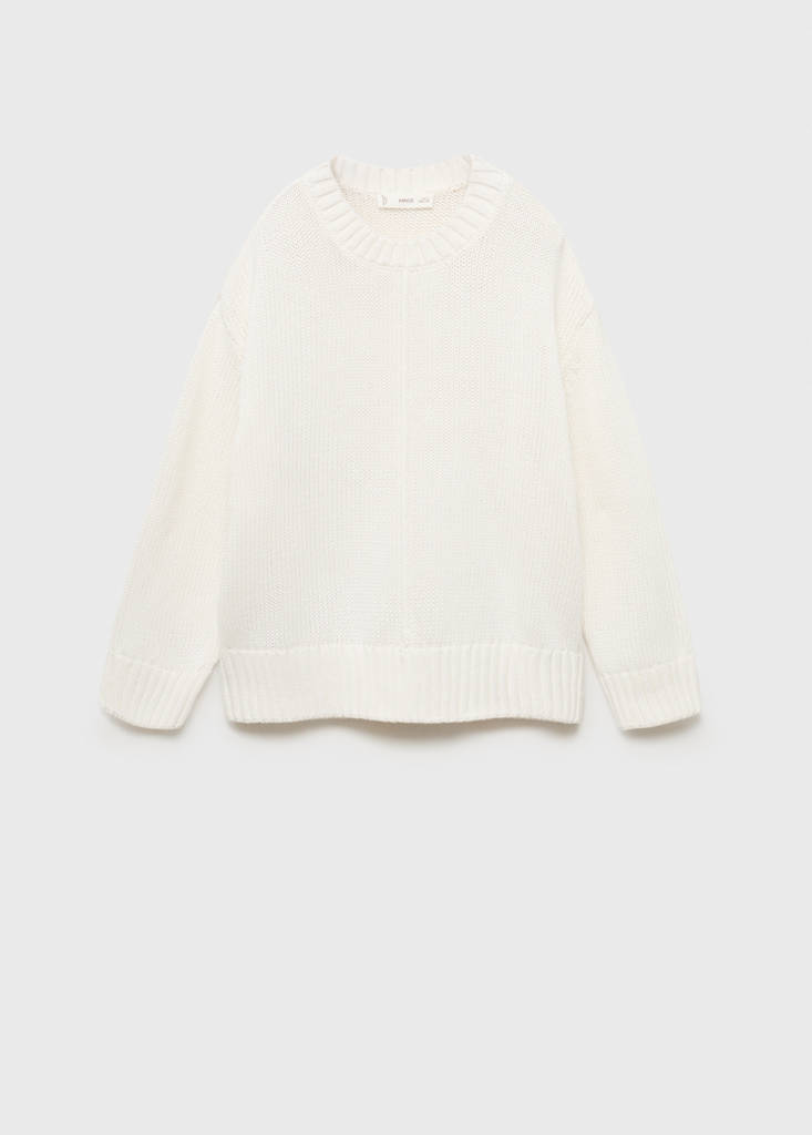 Long-sleeve knitted sweater — Off White