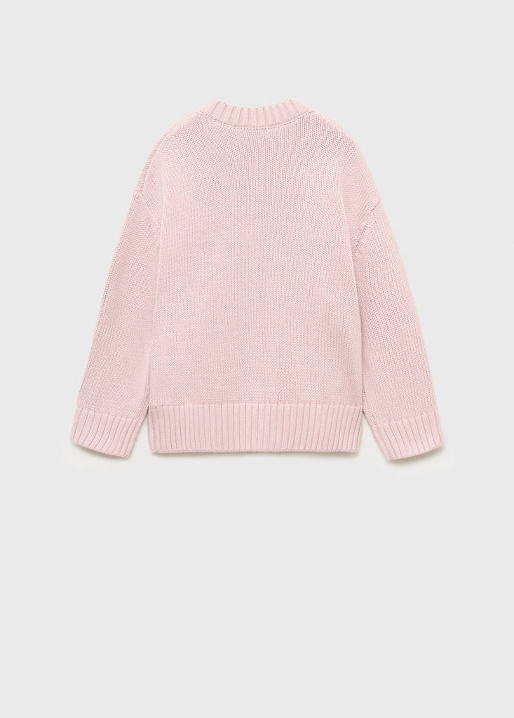 Long-sleeve knitted sweater — Pastel Pink