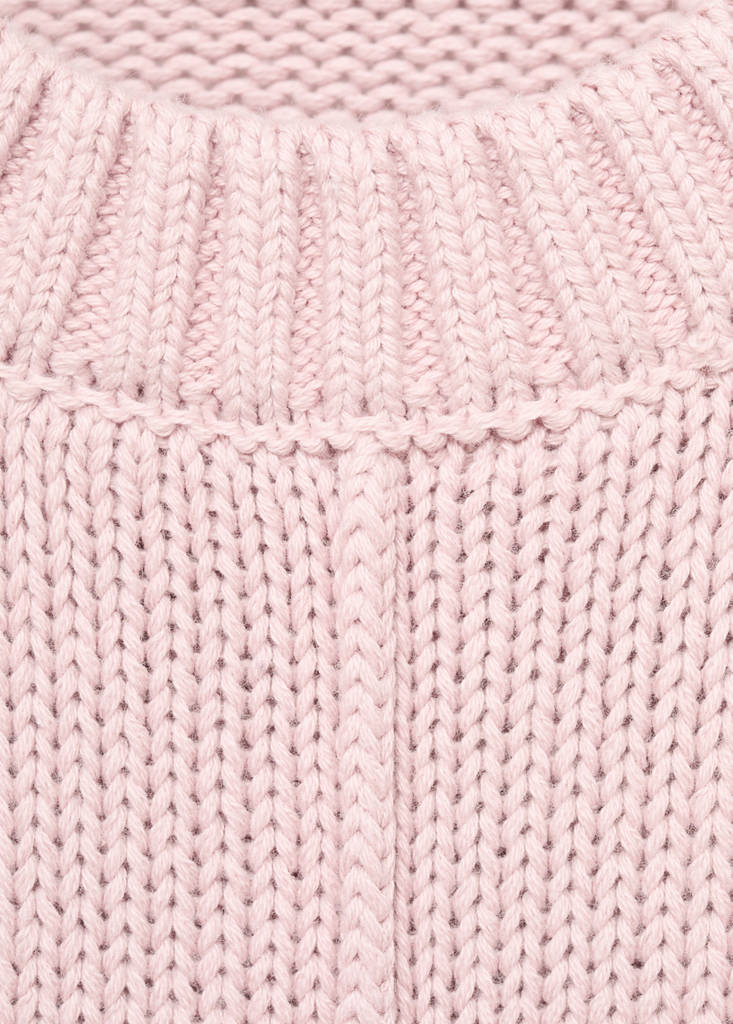Long-sleeve knitted sweater — Pastel Pink