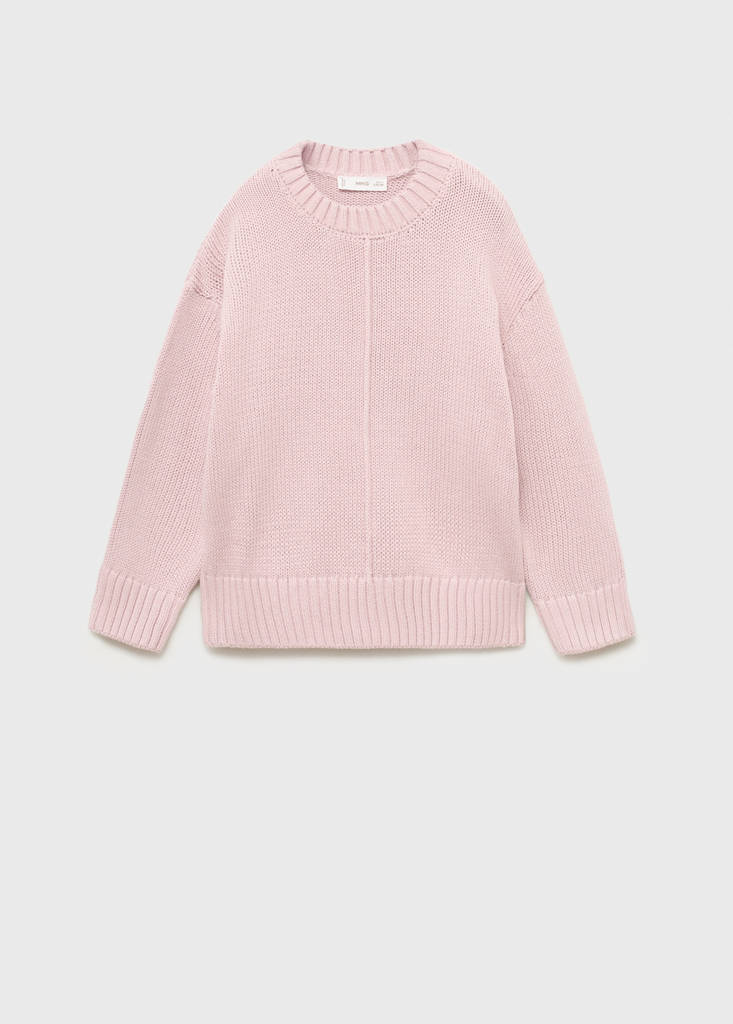 Long-sleeve knitted sweater — Pastel Pink