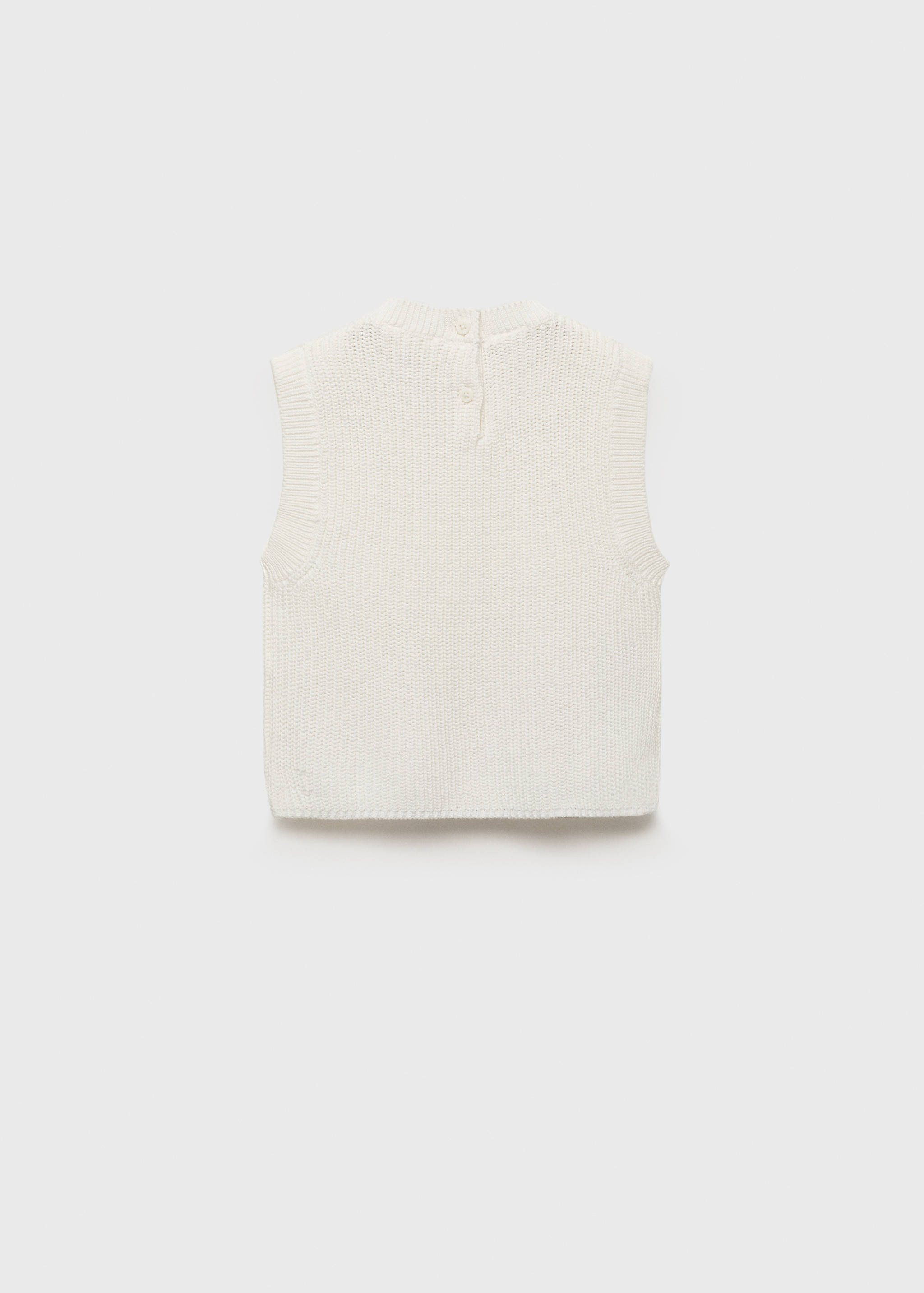 Knitted cotton vest - Reverse of the article