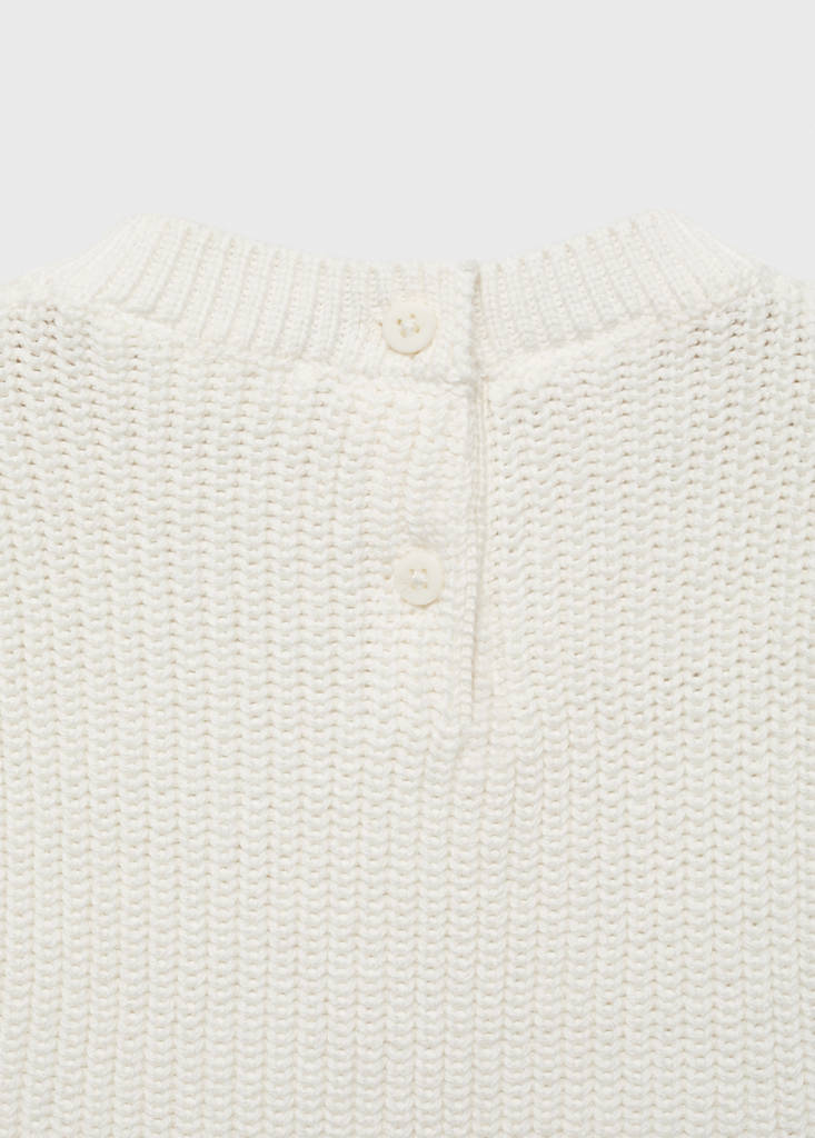 Knitted cotton gilet — Off White