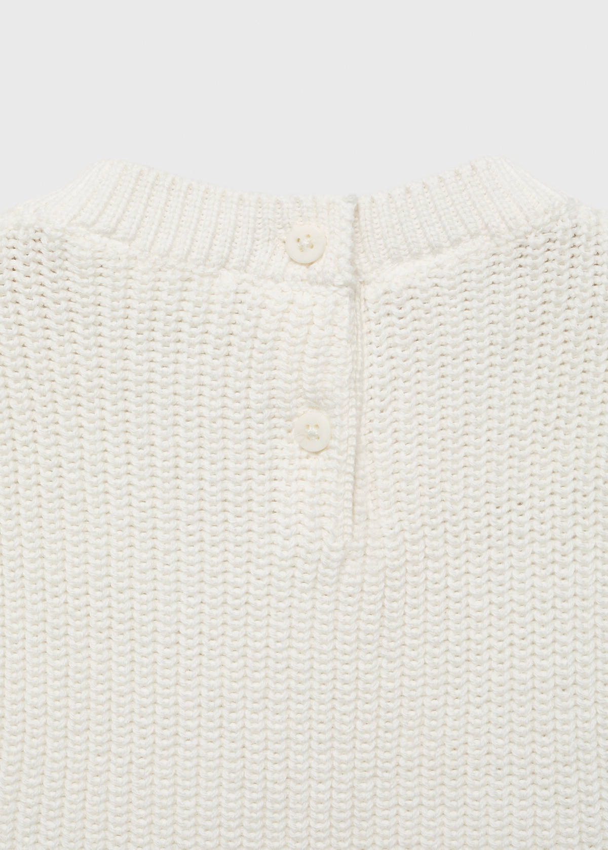 Knitted cotton gilet — Off White