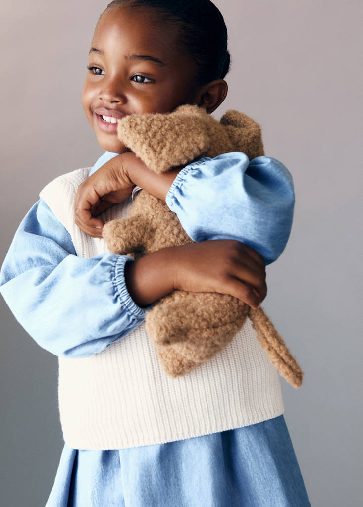 Knitted cotton gilet — Off White