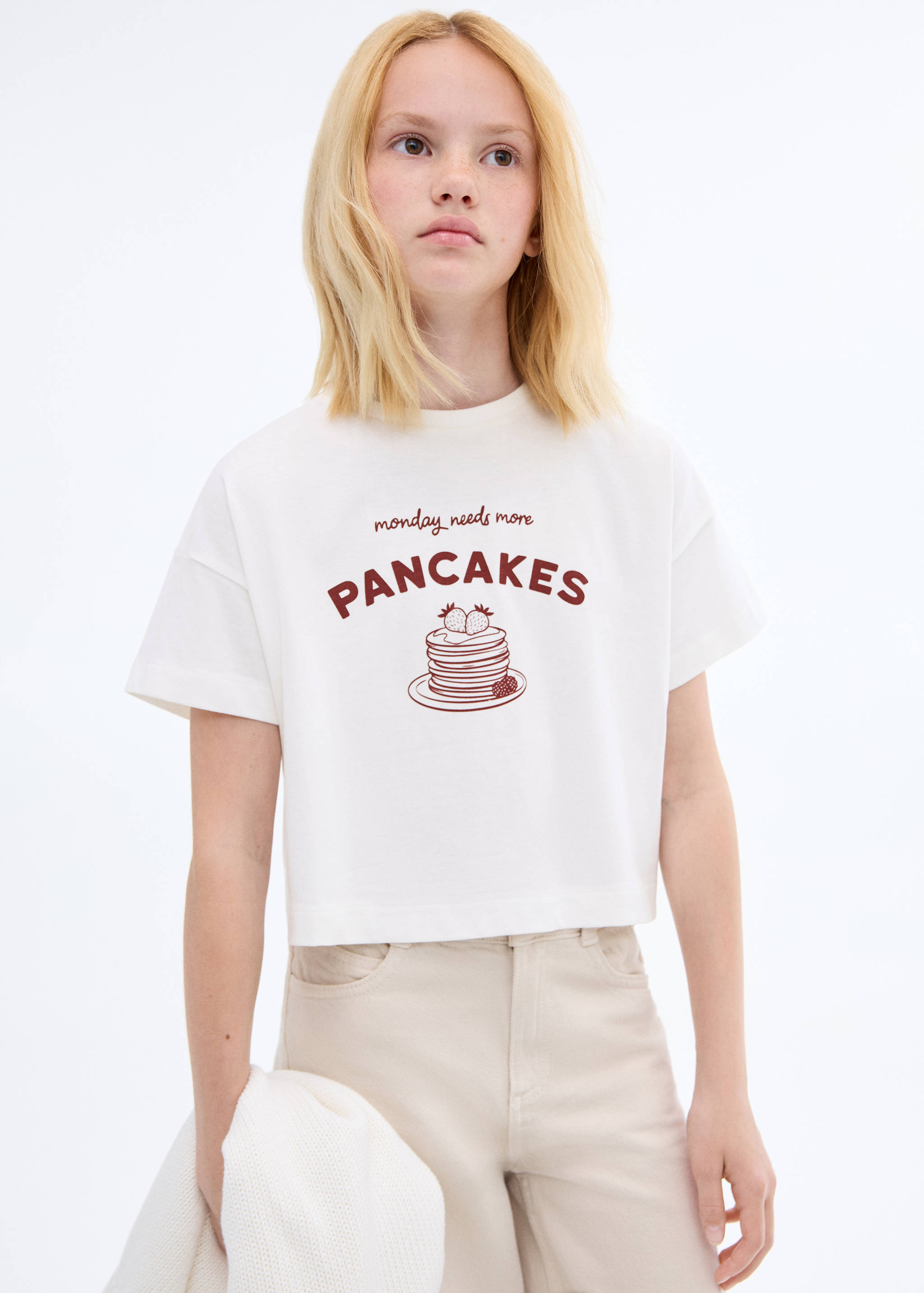 Kurzärmliges Print-T-Shirt - Mittlere Ansicht