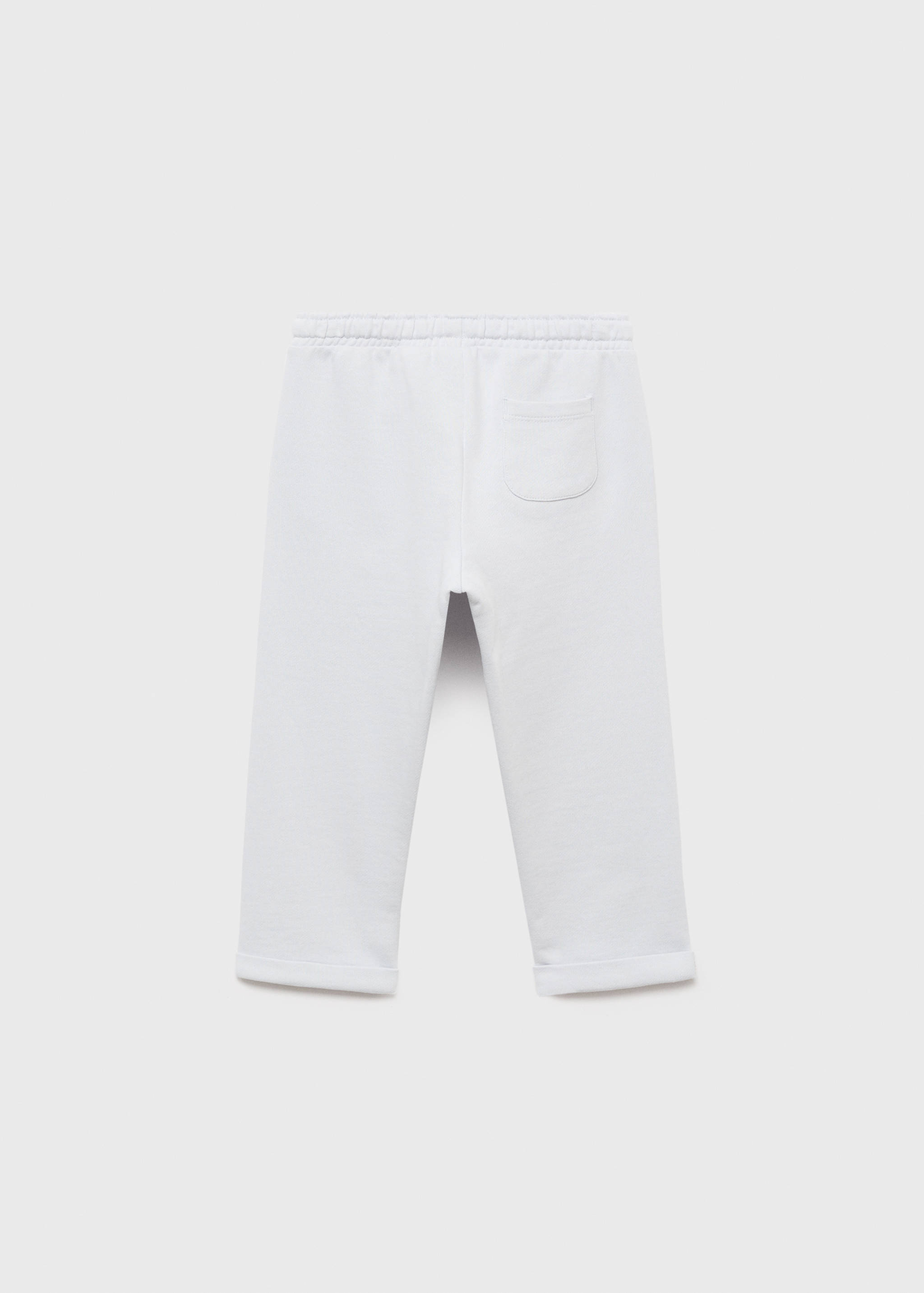 Cotton drawstring joggers - Reverse of the article