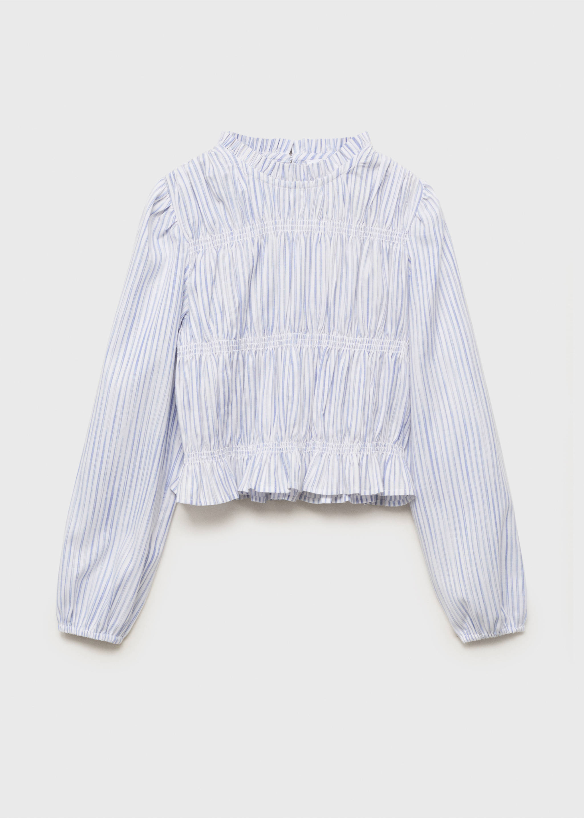 Blouse à rayures en coton - Article sans modèle, Bleu. Ref: 17033287-00.