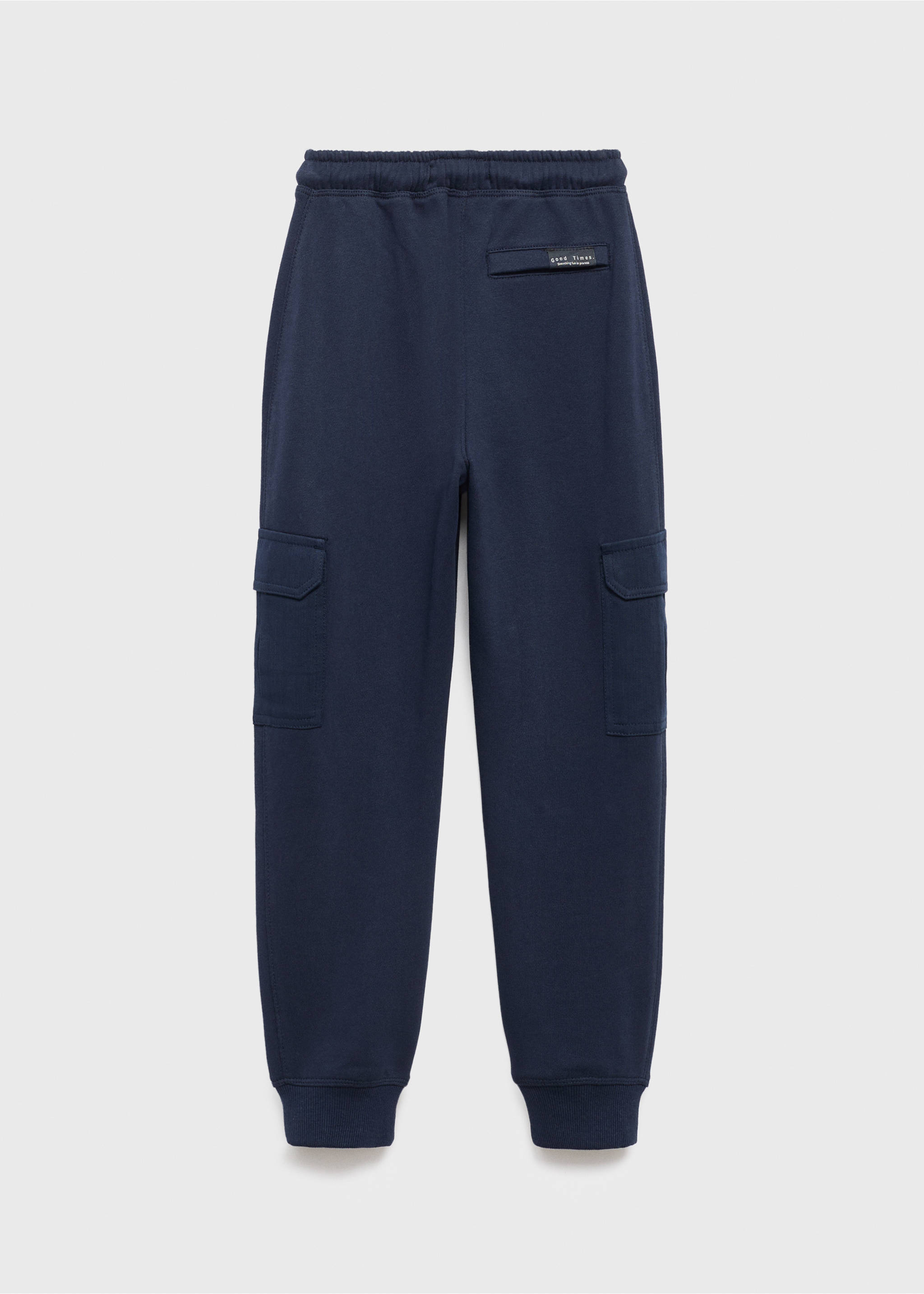 Cargo joggers with drawstring - Reverse of the article, Navy. Ref: 17033288-00.