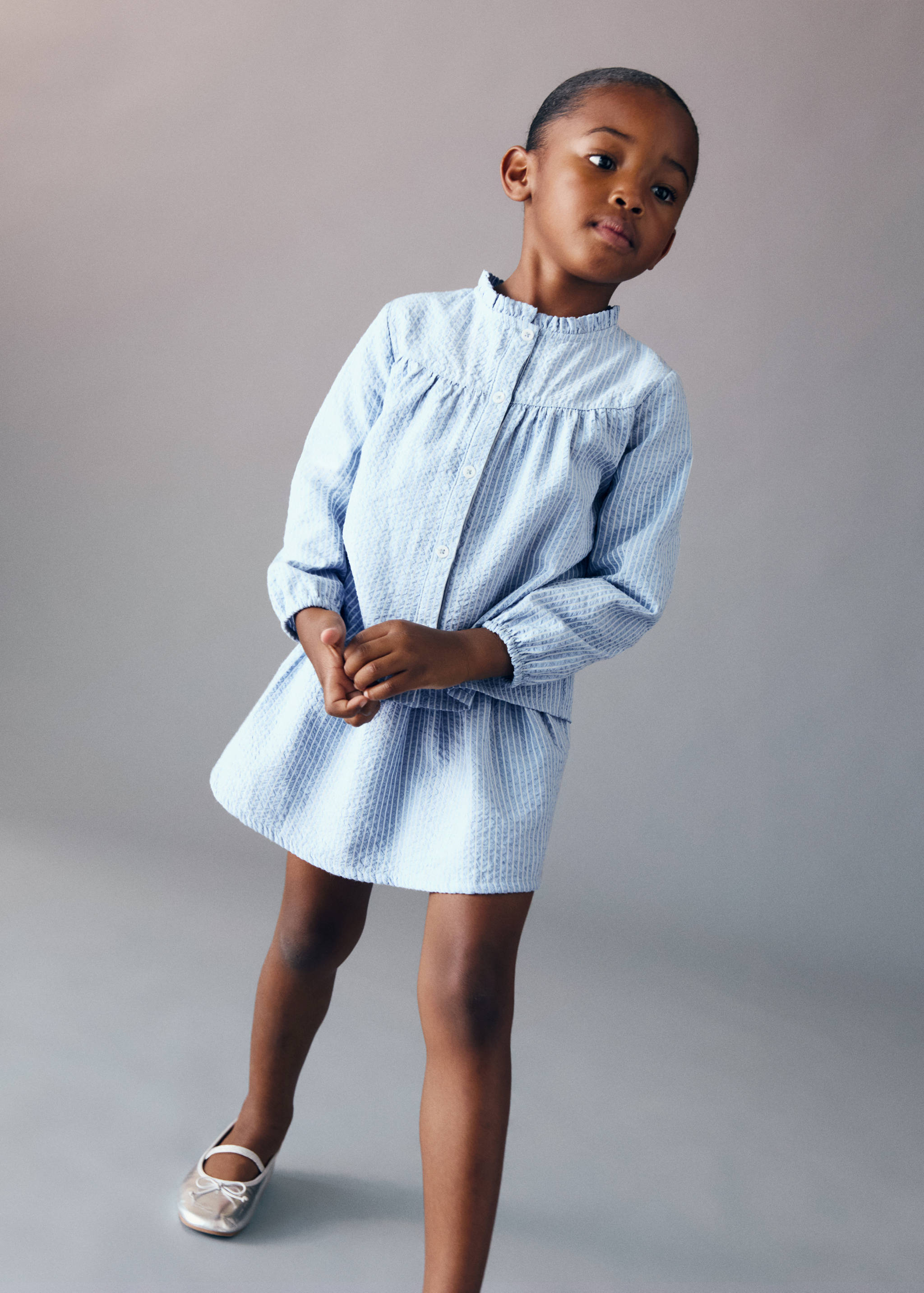 Striped cotton blouse - General plane