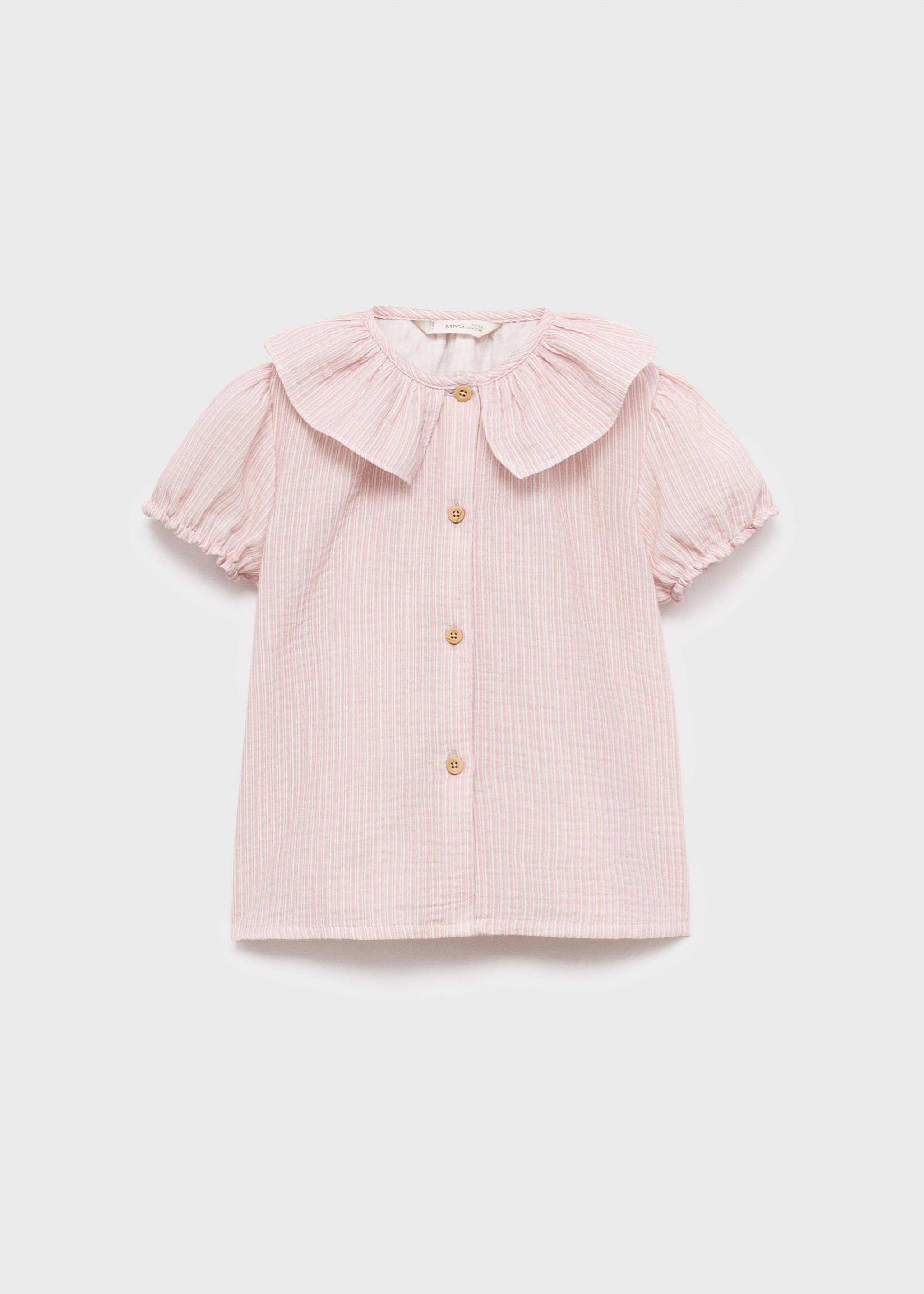 Blusa rayas cuello babydoll - Artículo sin modelo, Rosa. Ref: 17033293-00.