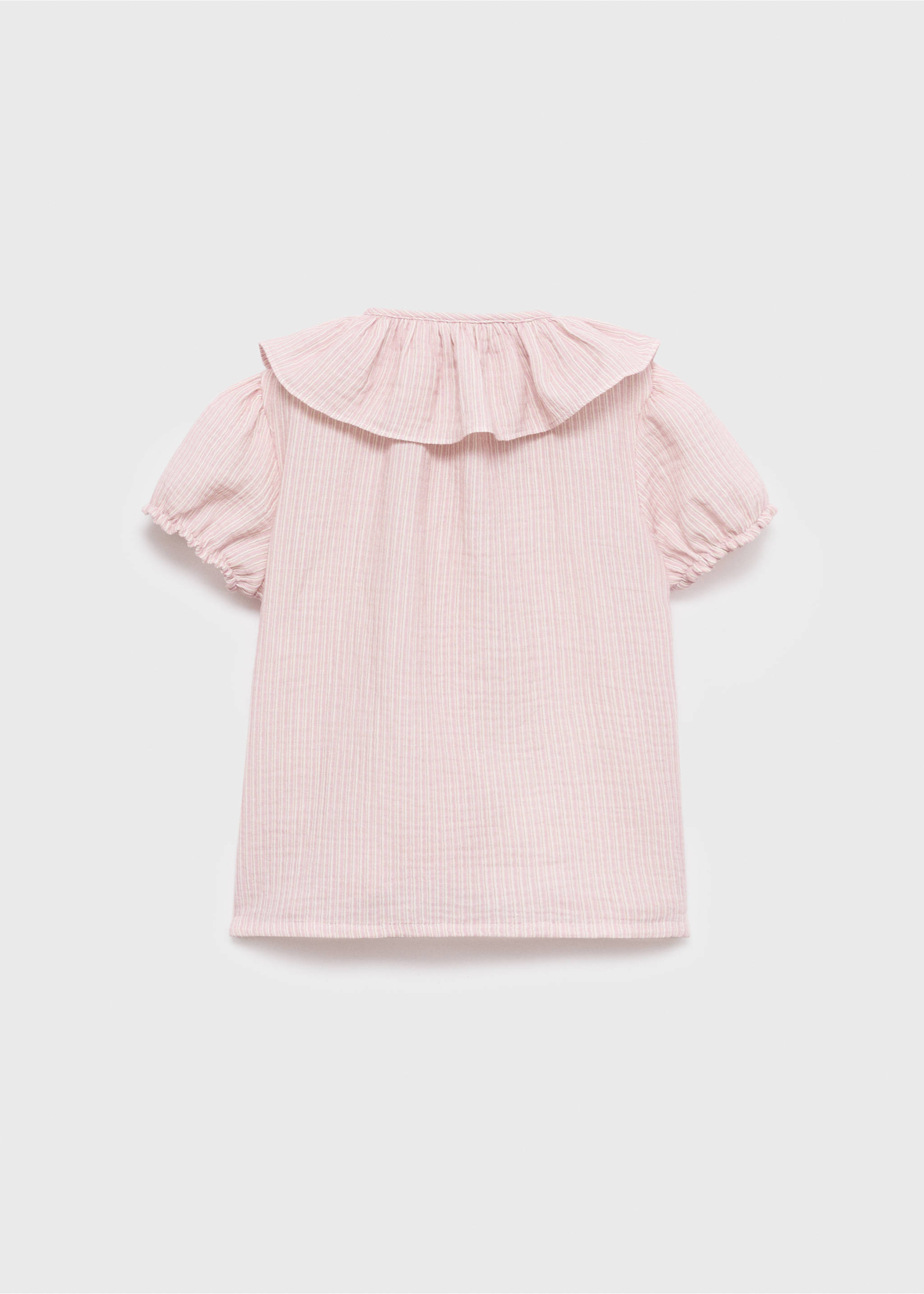 Blusa rayas cuello babydoll - Reverso del artículo, Rosa. Ref: 17033293-00.
